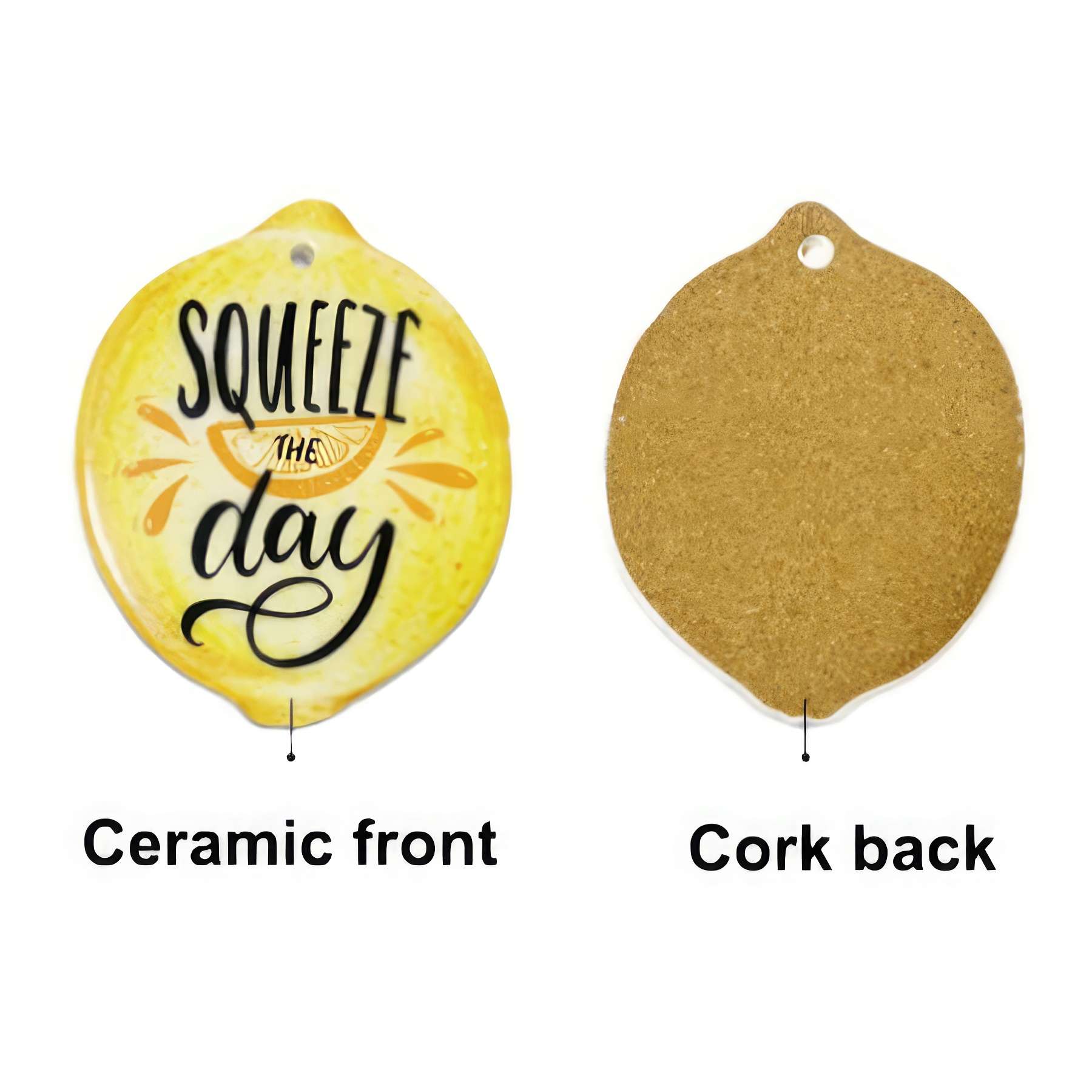 Custom Lemon shaped ceramic coasters 3