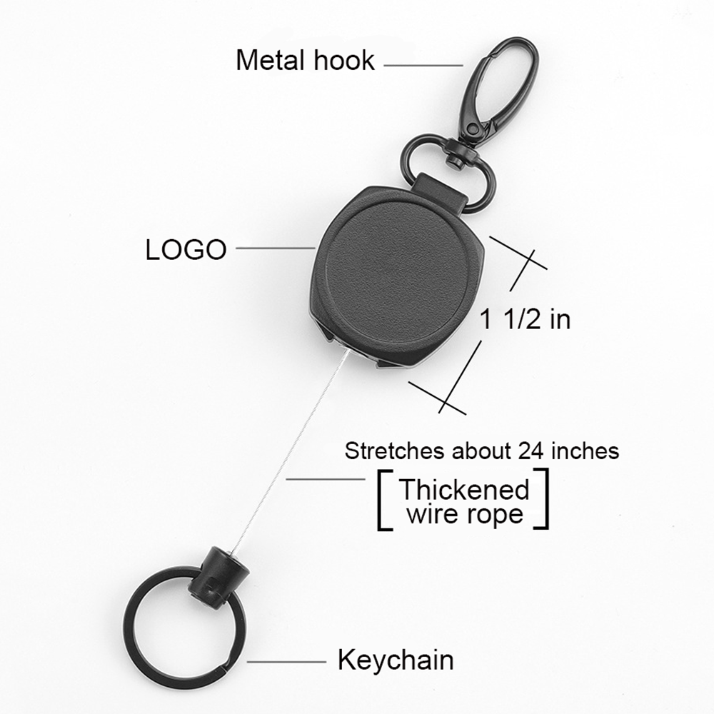 Heavy Duty Metal Badge Reel w/ Keyring and Lobster 3