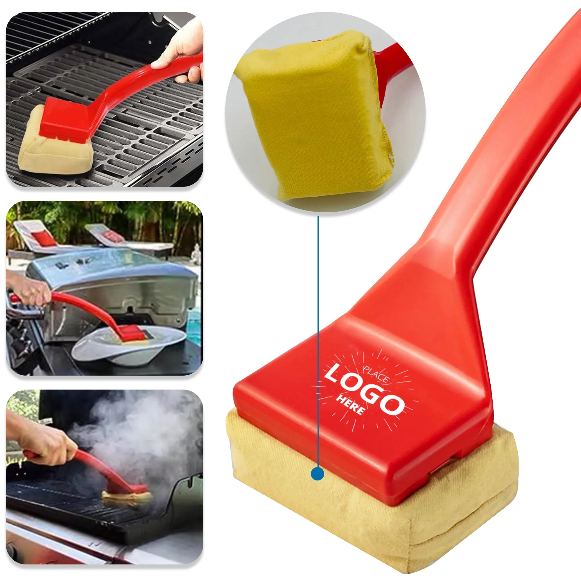 BBQ Replaceable Scraper Cleaning Head