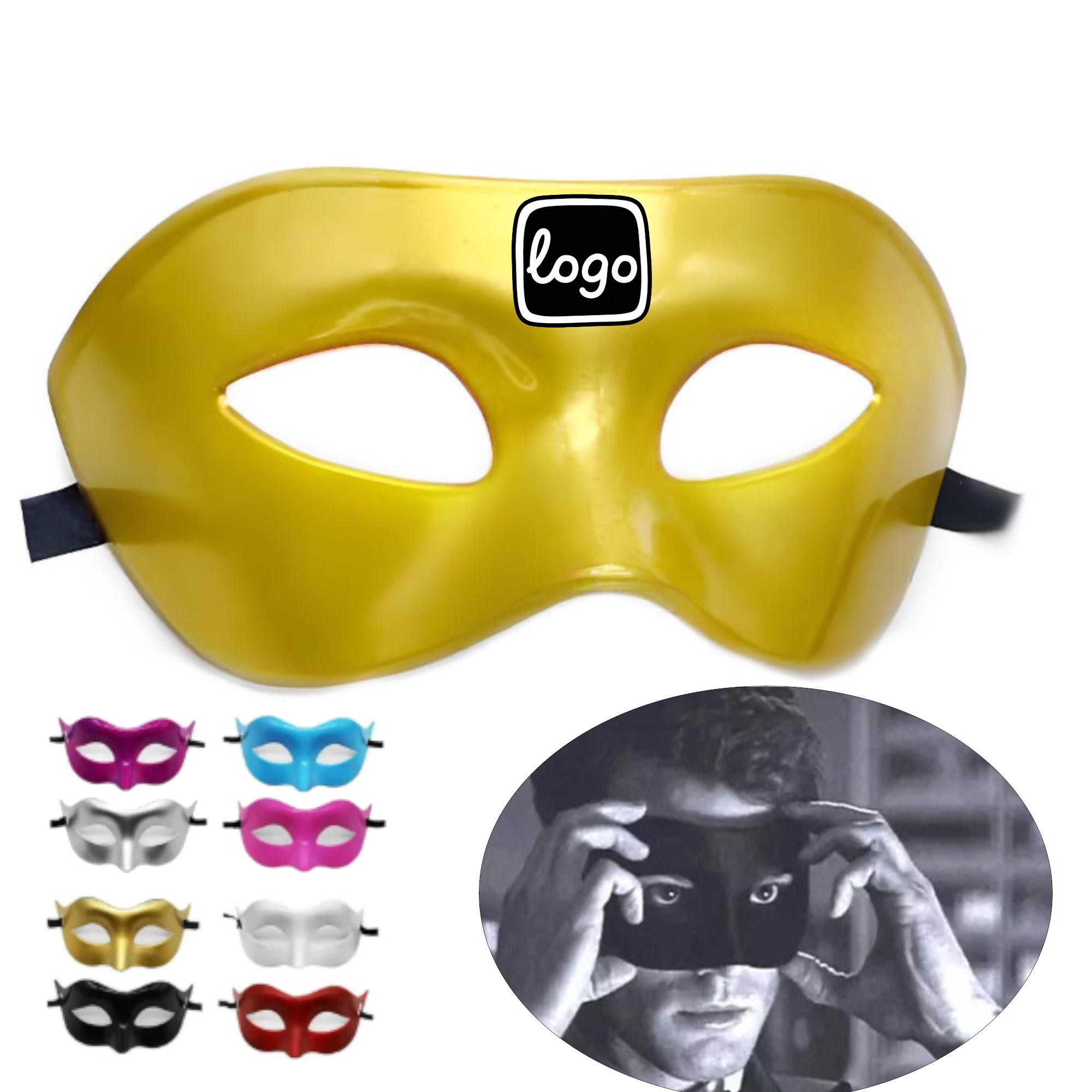 Thickened Half Face Masquerade Mask Halloween Christmas 4