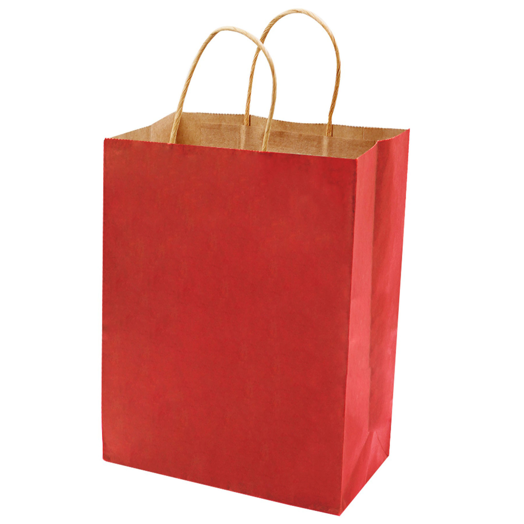 Natural Kraft Paper Shopper Tote Bag(6" W x 8" H x 3" D) 8