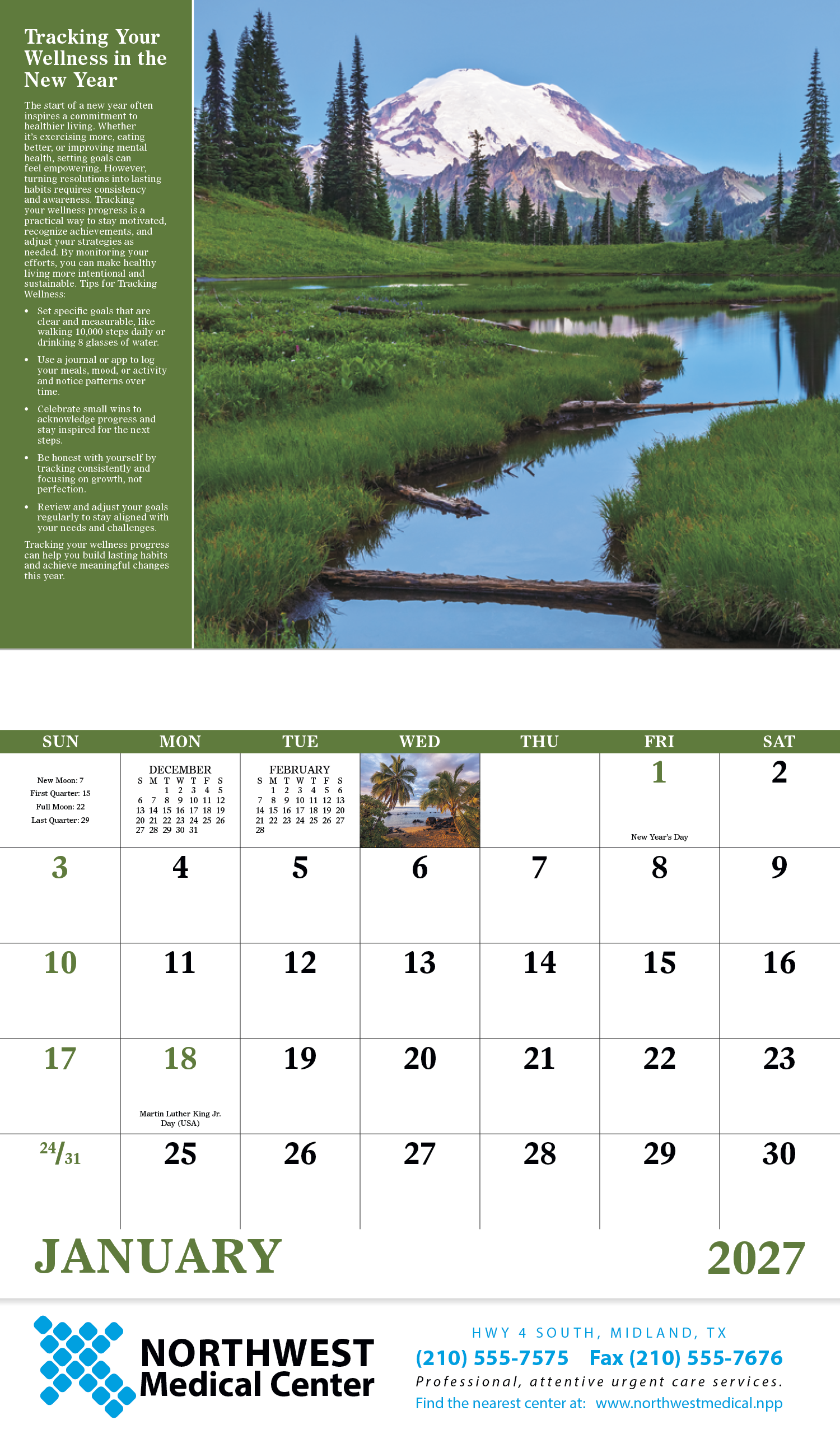 Good Value™ Healthy Living - Stapled Calendar 50