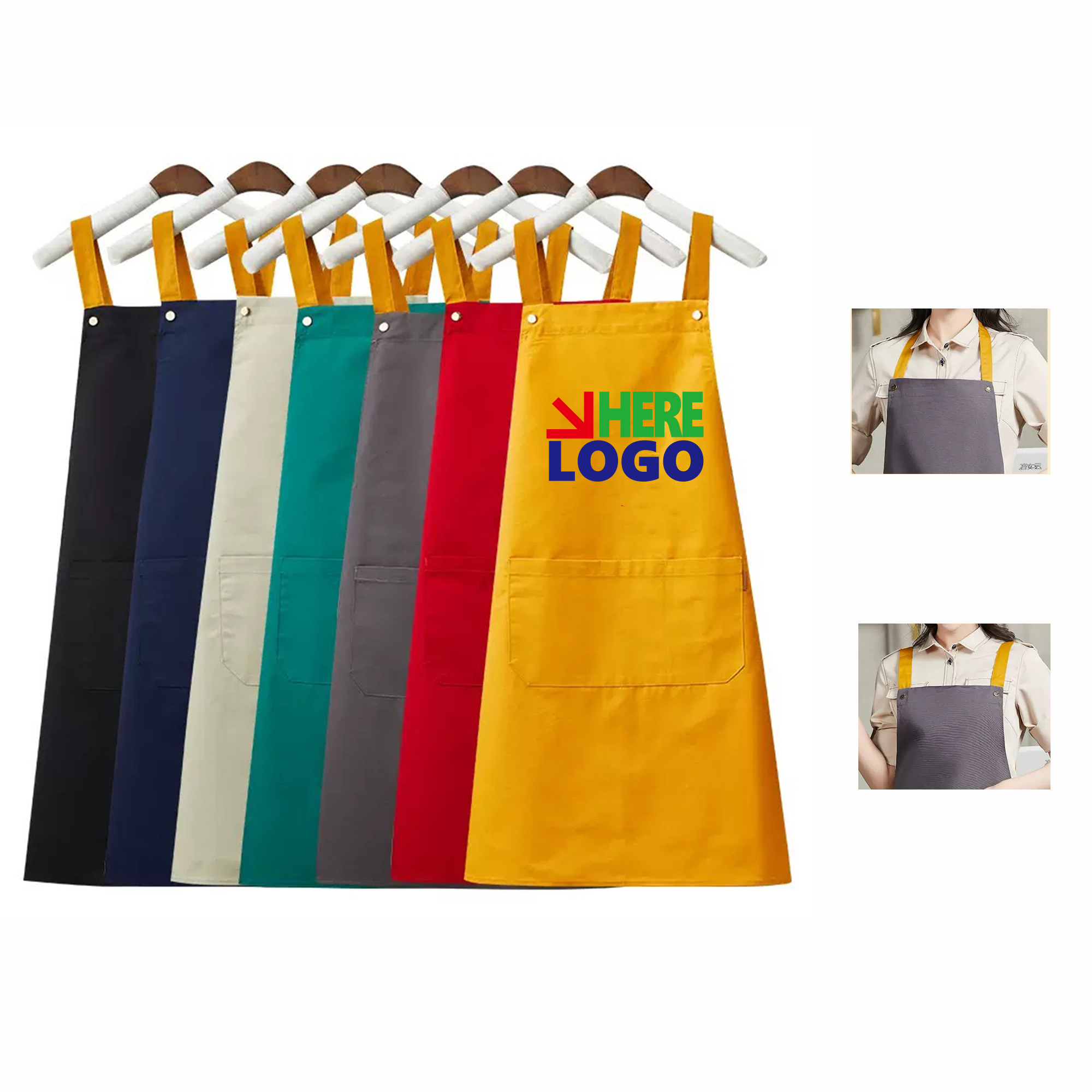 Kitchen Apron W/ Custom Imprint & Adjustable Strap MOQ10pcs 2