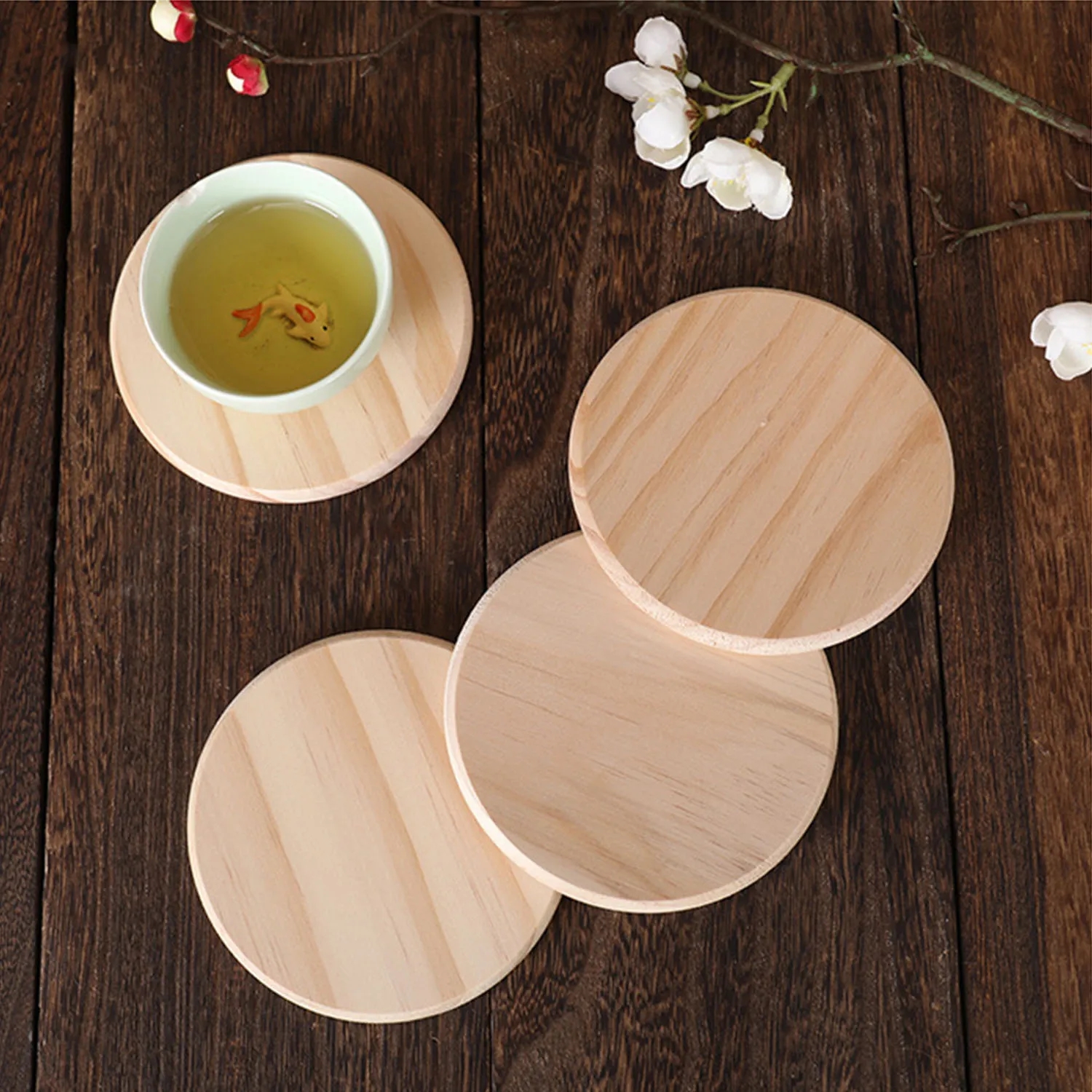 Creative Solid Wood Coaster 5