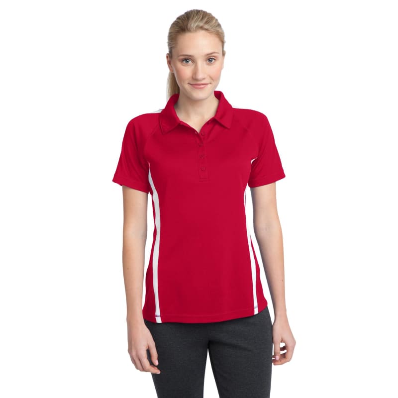 Sport-Tek Women's PosiCharge Micro-Mesh Colorblock Polo. 28