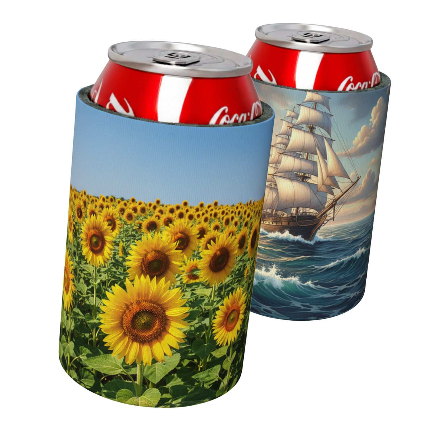 Premium Foam 12oz Can Cooler - No Bottom Design 2