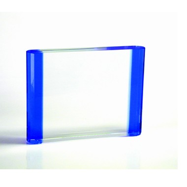 RECTANGULAR BLUE/CLEAR CRYSTAL AWARD 2