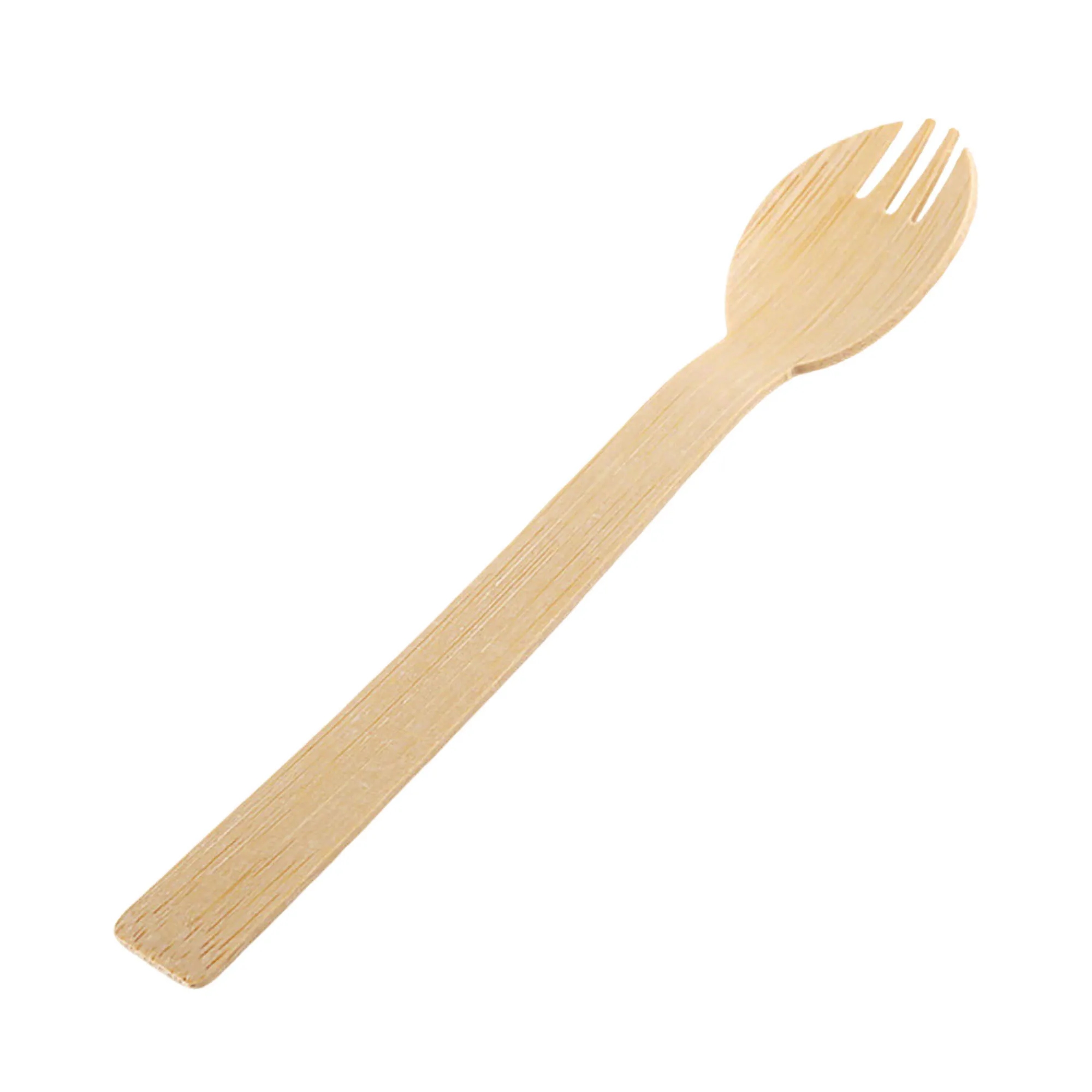 6.69" Disposable Bamboo Knife Fork Spoon 5