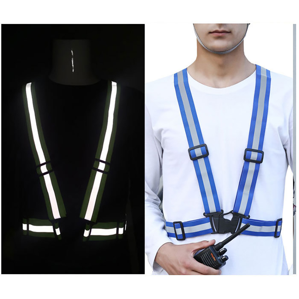 Adjustable Reflective Strap Safety Vest Elastic Belt 6