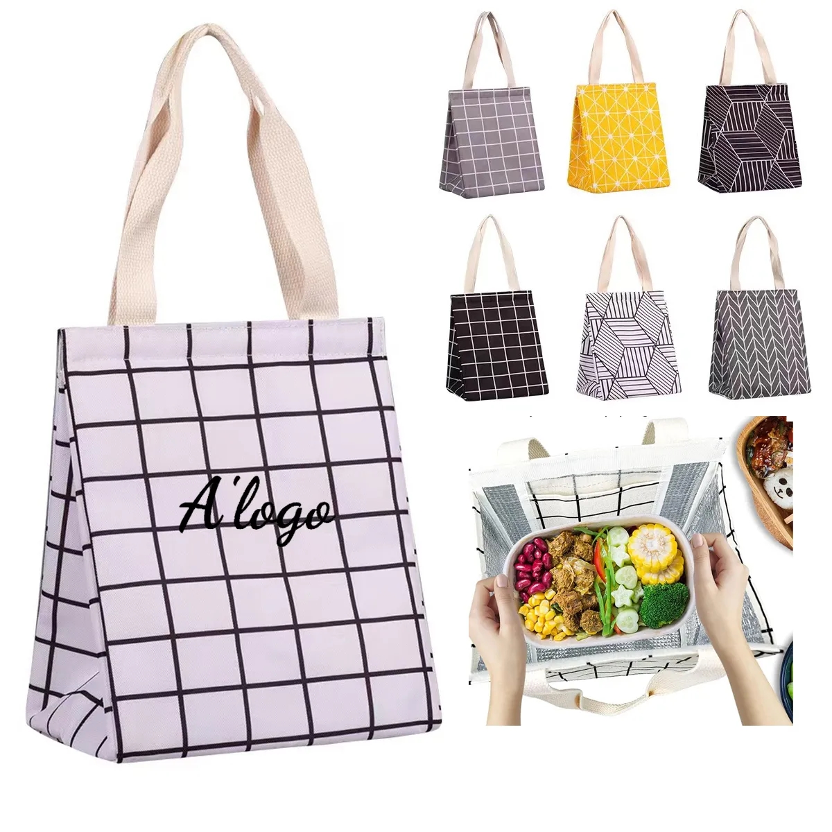 Wide-Open Foldable Insulated Lunch Bag 1