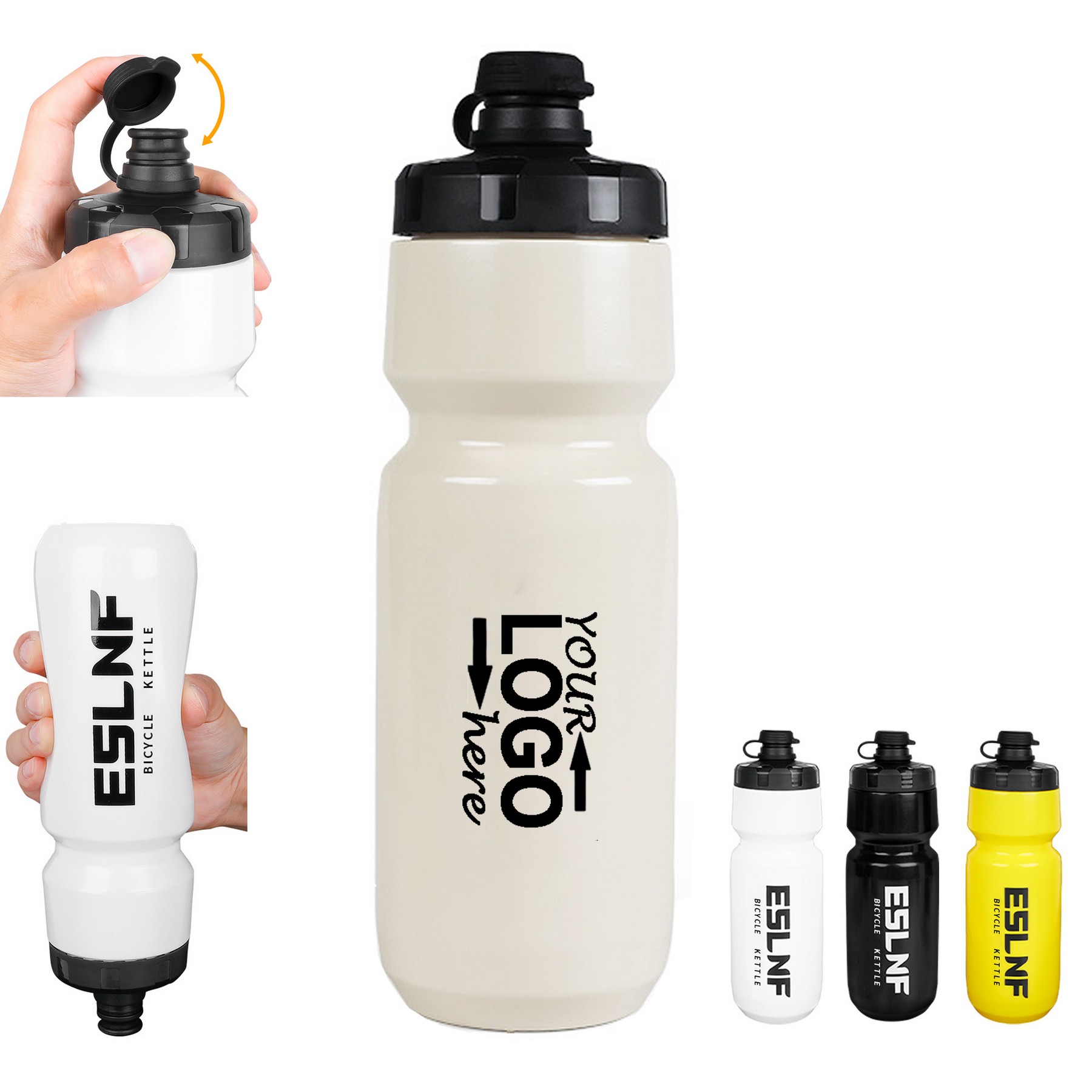 Bike Squeeze Water Bottle With Lid