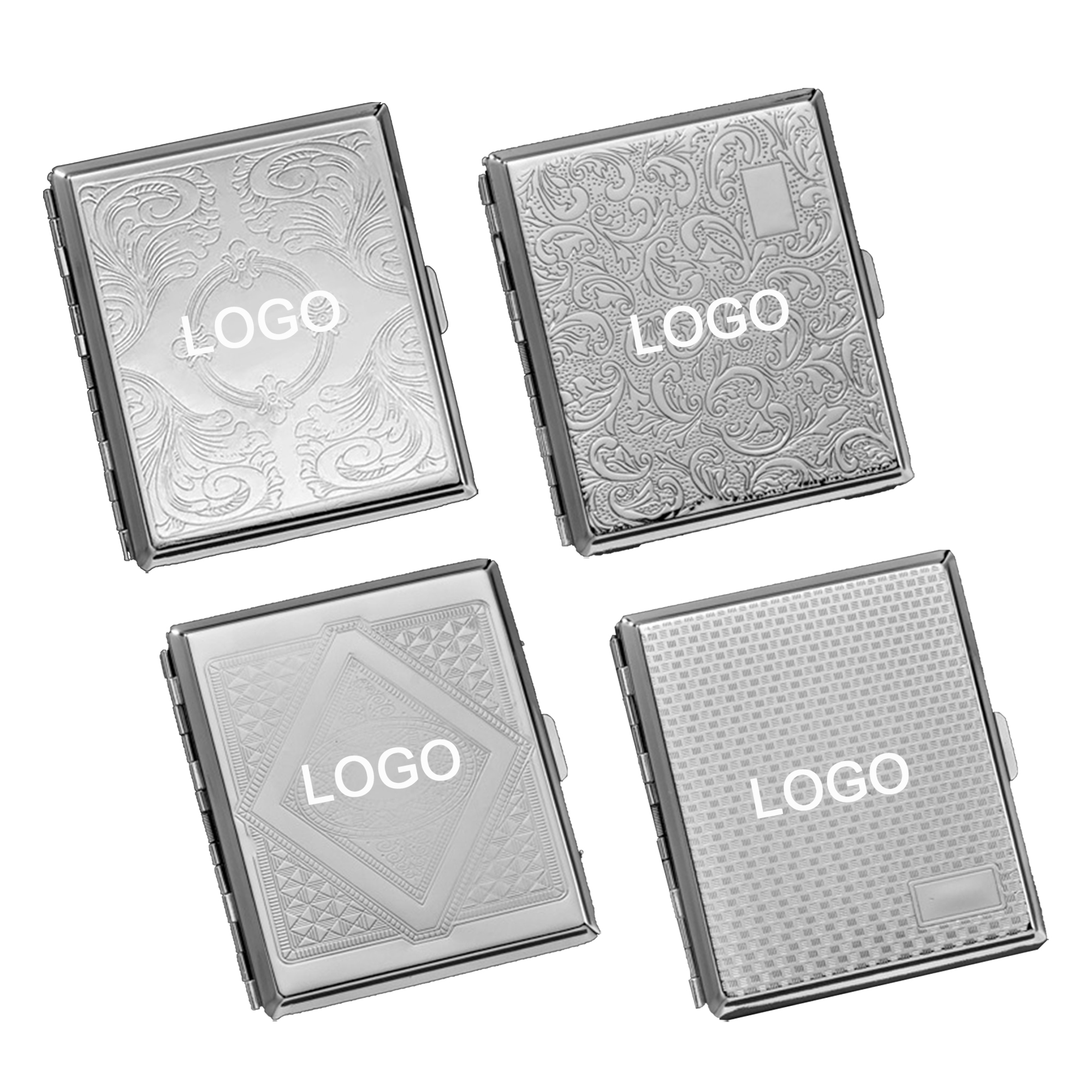 Stainless Steel Cigarette Case with Detailed Engraving 2