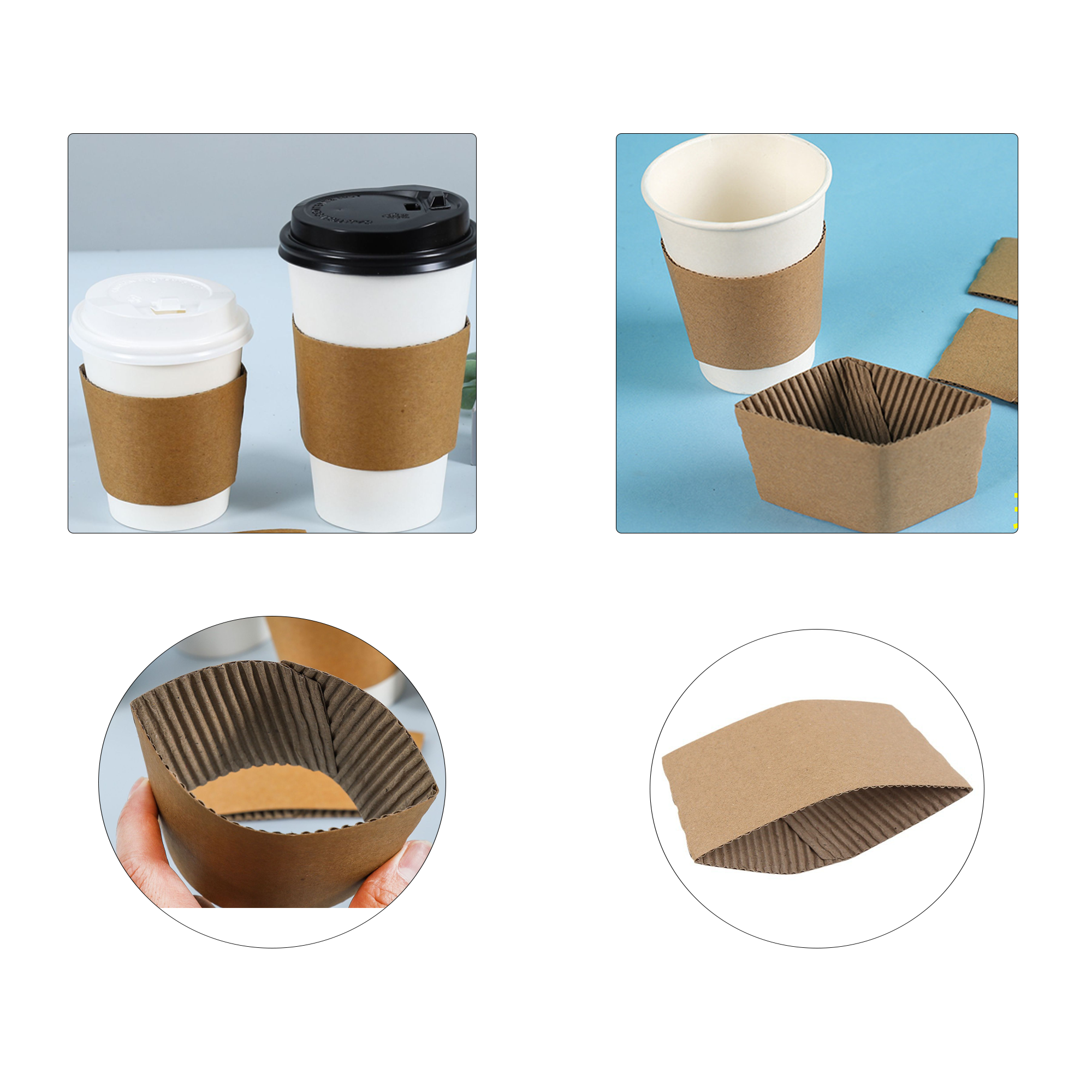 Premium Custom Printed Kraft Coffee Sleeves 4