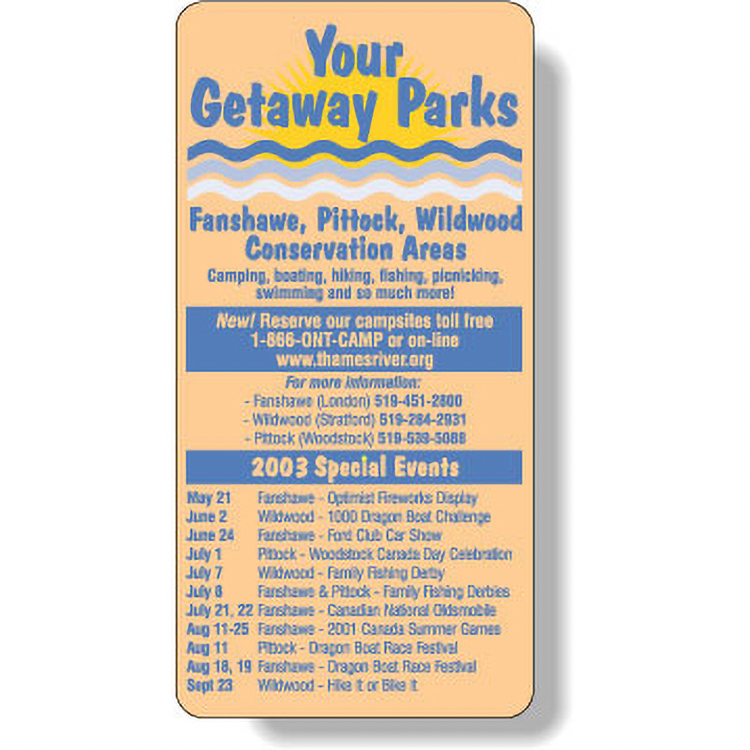 Fluorescent Orange Flexo-Printed Stock Rectangle Roll Labels (2"x4")