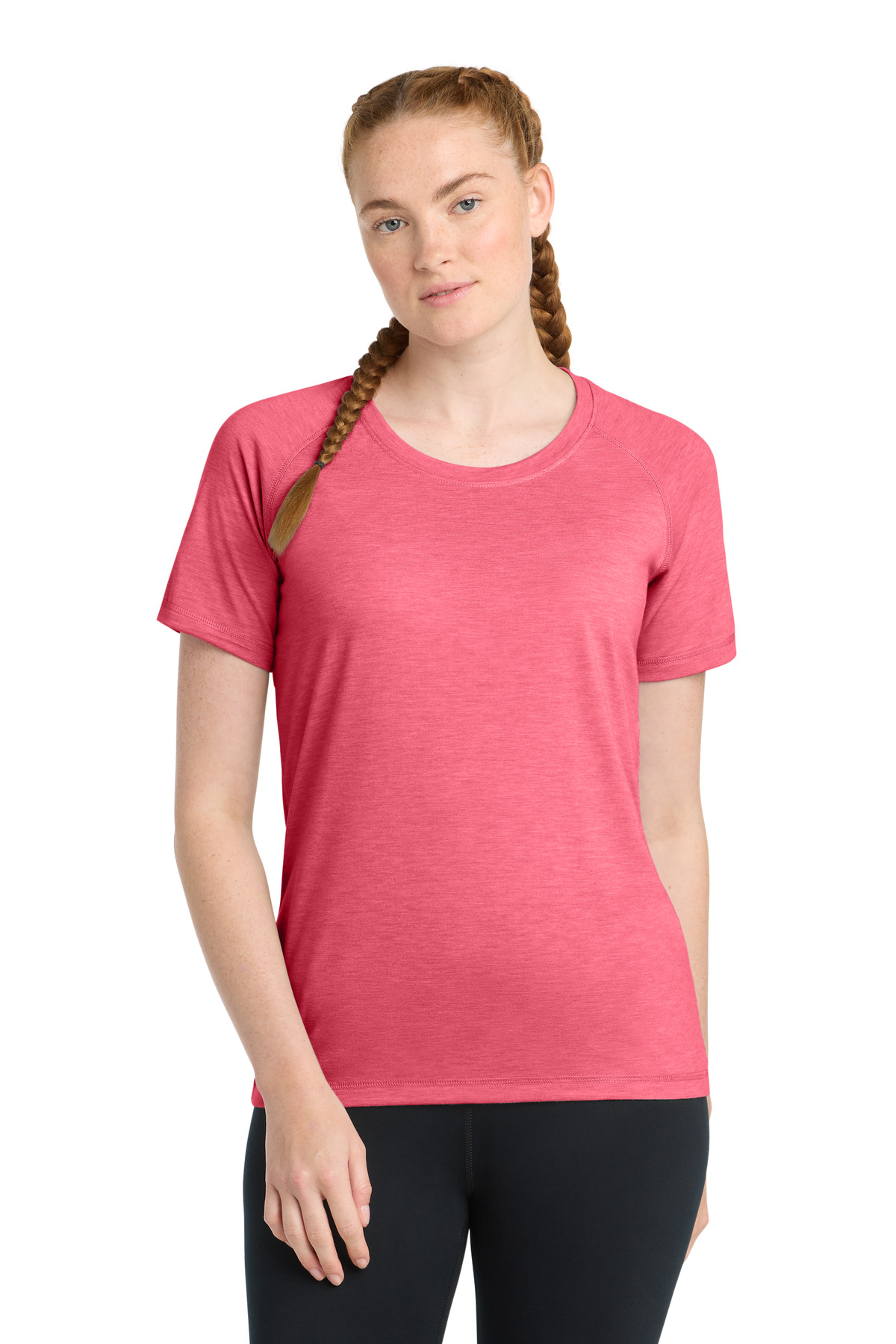 Sport-Tek Women's PosiCharge Tri-Blend Wicking Scoop Neck Raglan Tee. LST400 33