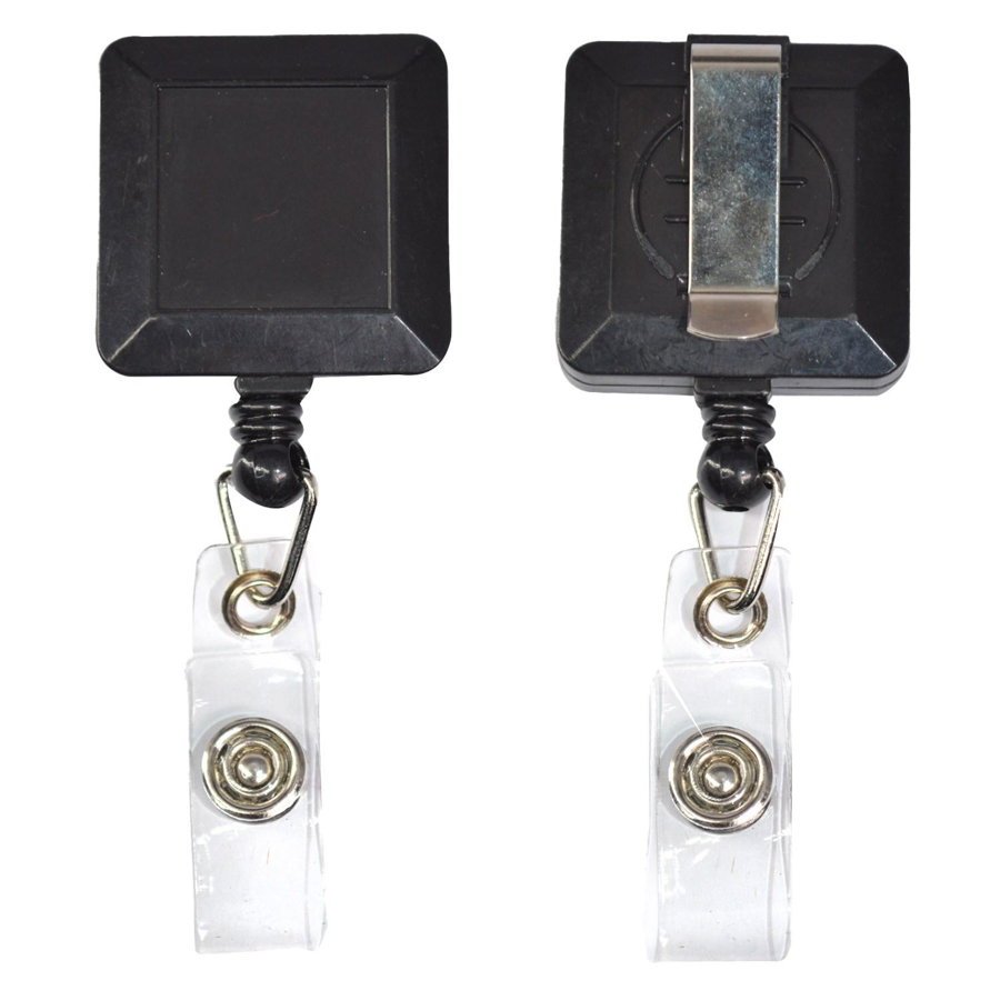 Square Badge Reel w/ Belt Clip