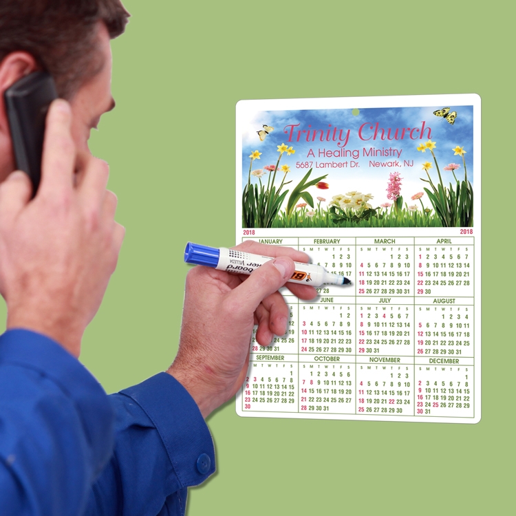 Year-at-a-Glance Full Color Plastic Write-On / Wipe off Wall Calendar 3