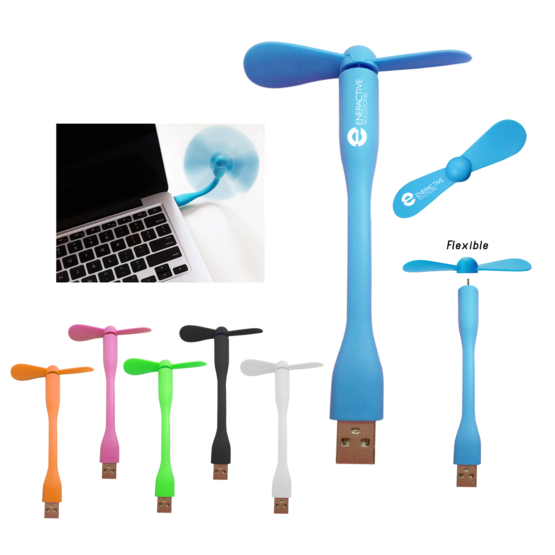 Free ShippingBranded Flexible USB Fans 10