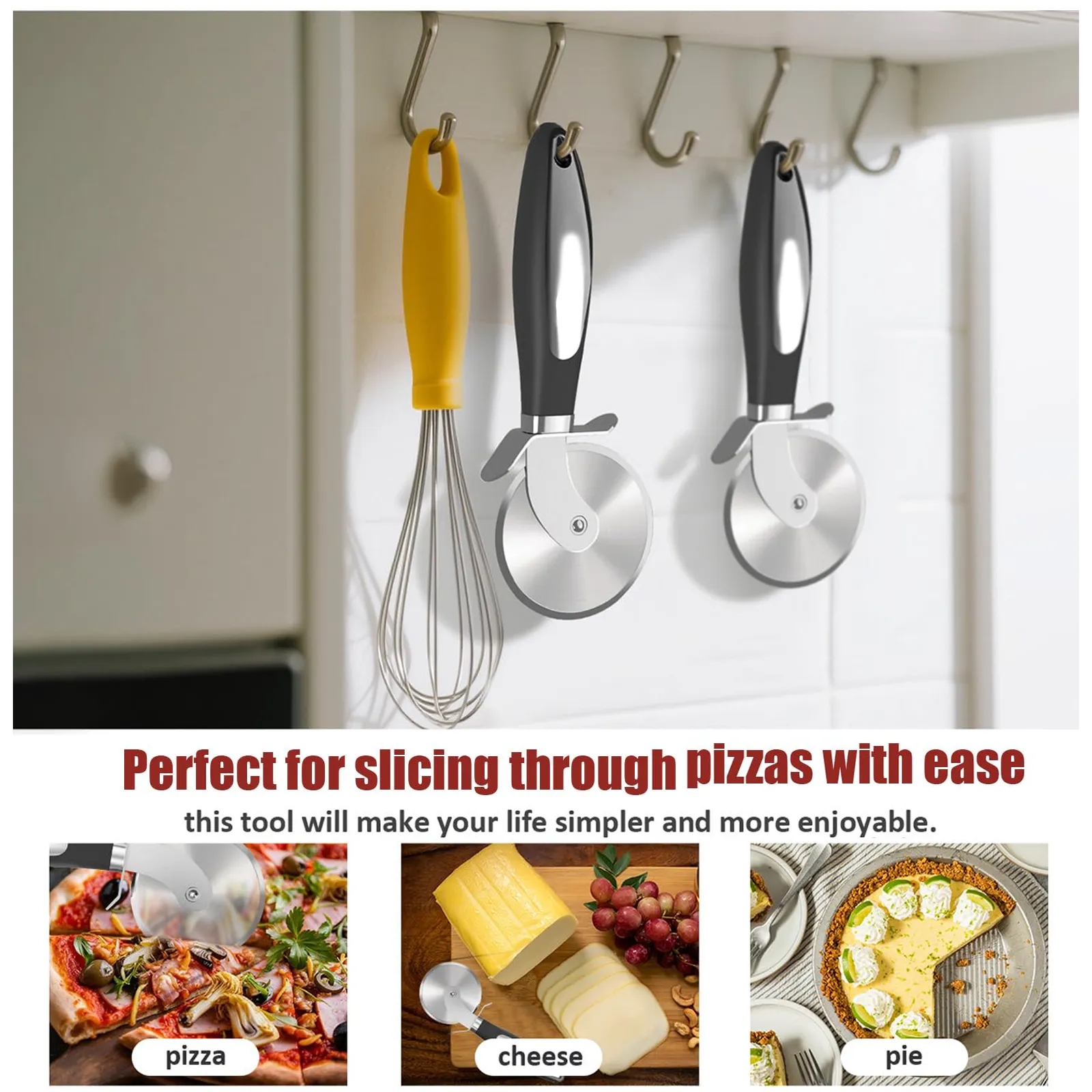 Stainless Steel Pizza Cutter Wheel 3