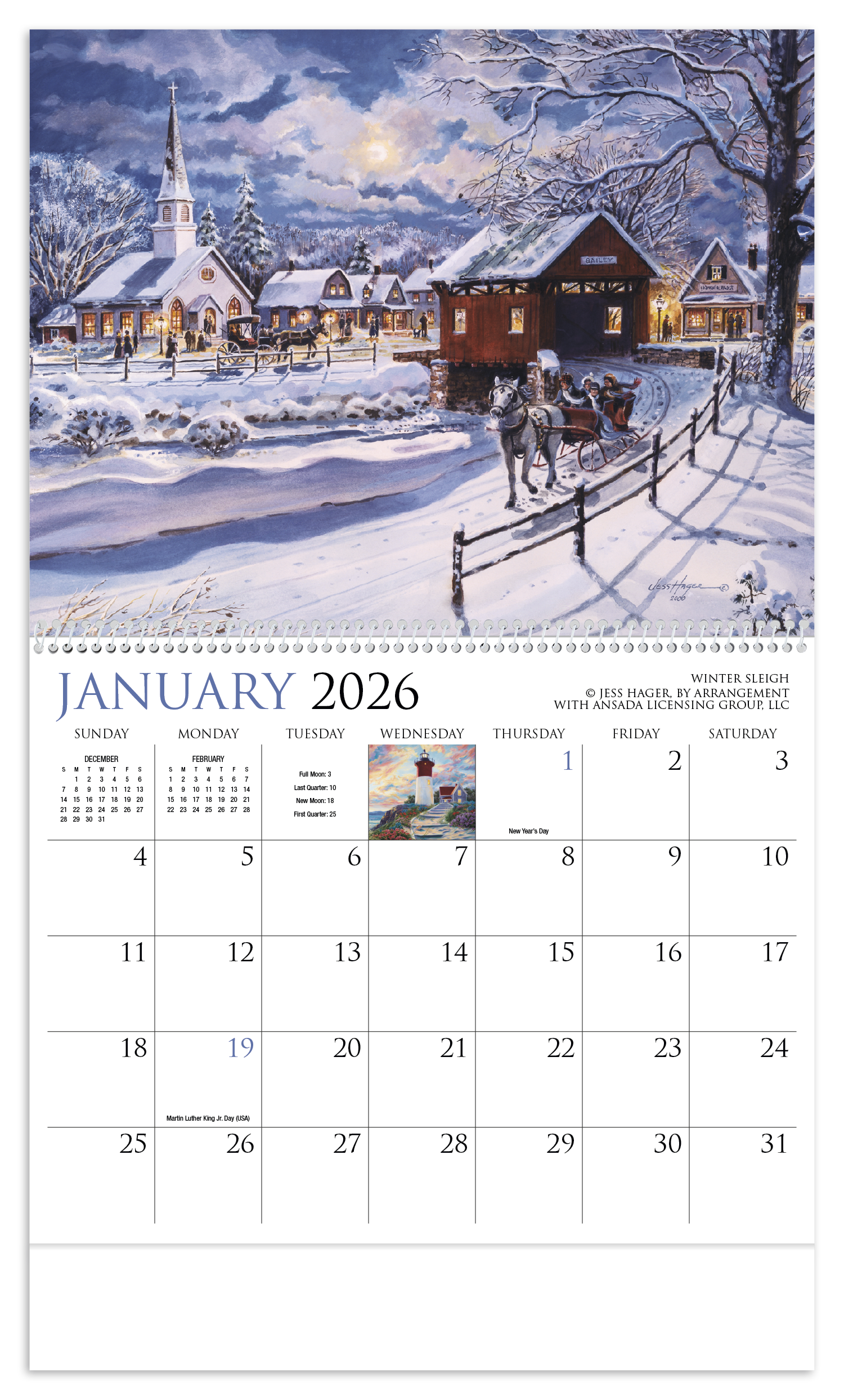 HotLine® Products Back Home Appointment Calendar - Spiral 38