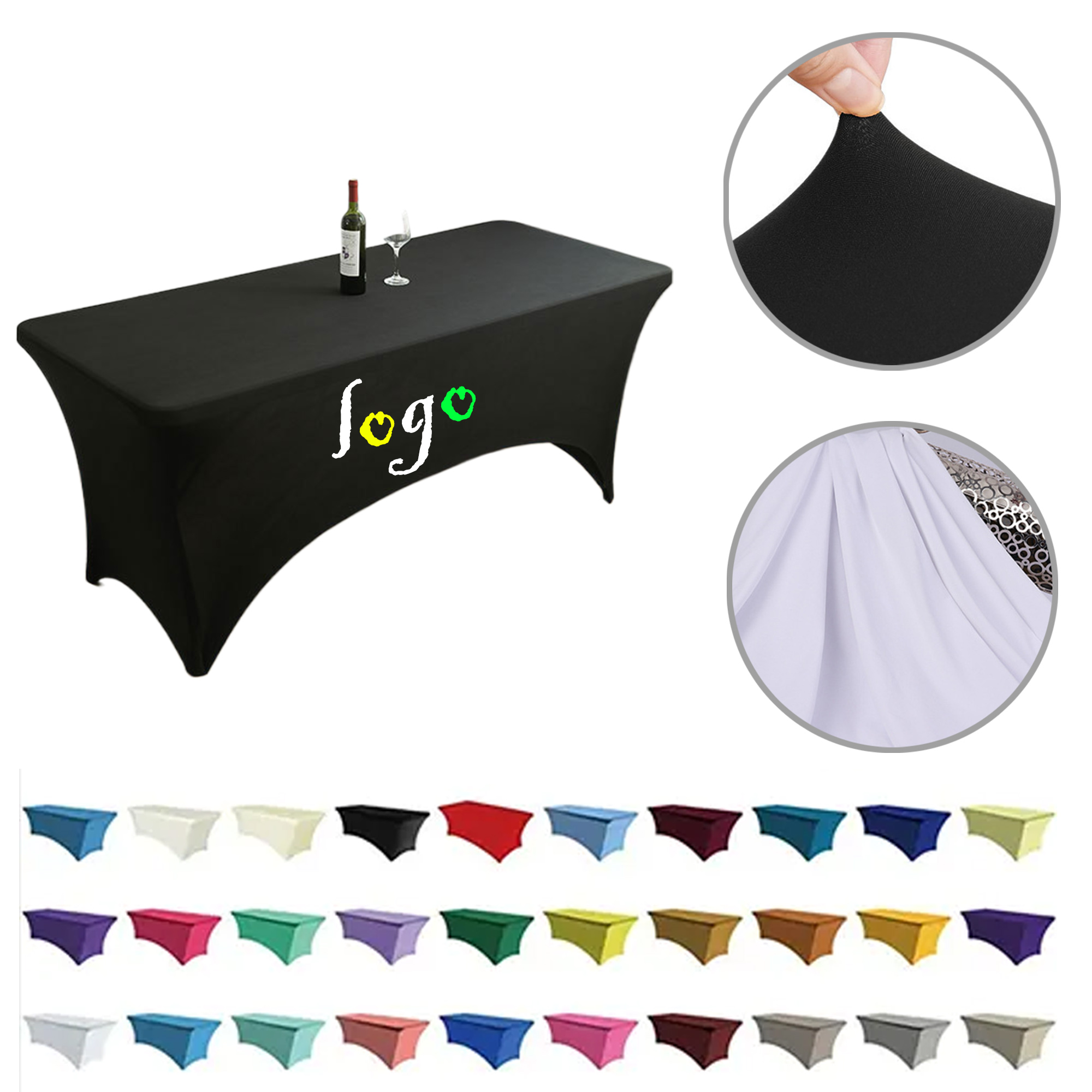MOQ1 Premium 6FT Elastic Event Table Cover 2