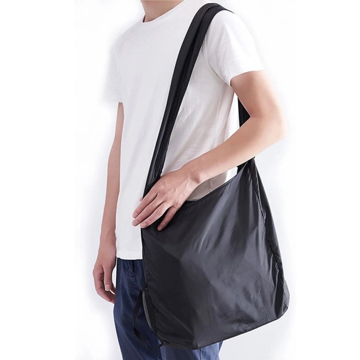 Large Roll Foldable Grocery Crossbody Shopping Bag 6