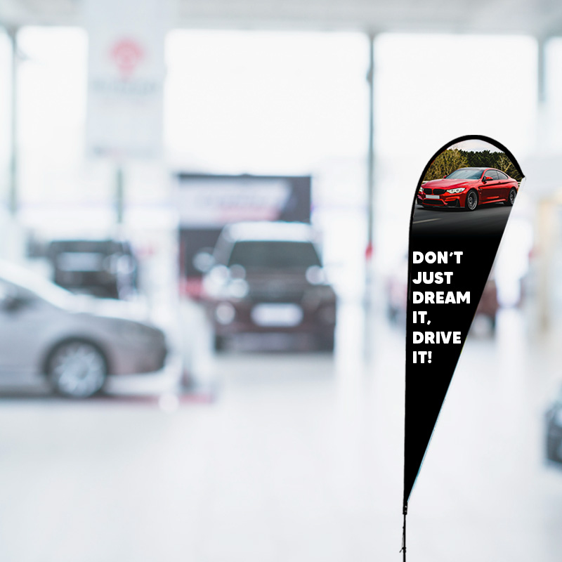 Teardrop Wind Flutter Flag - Small