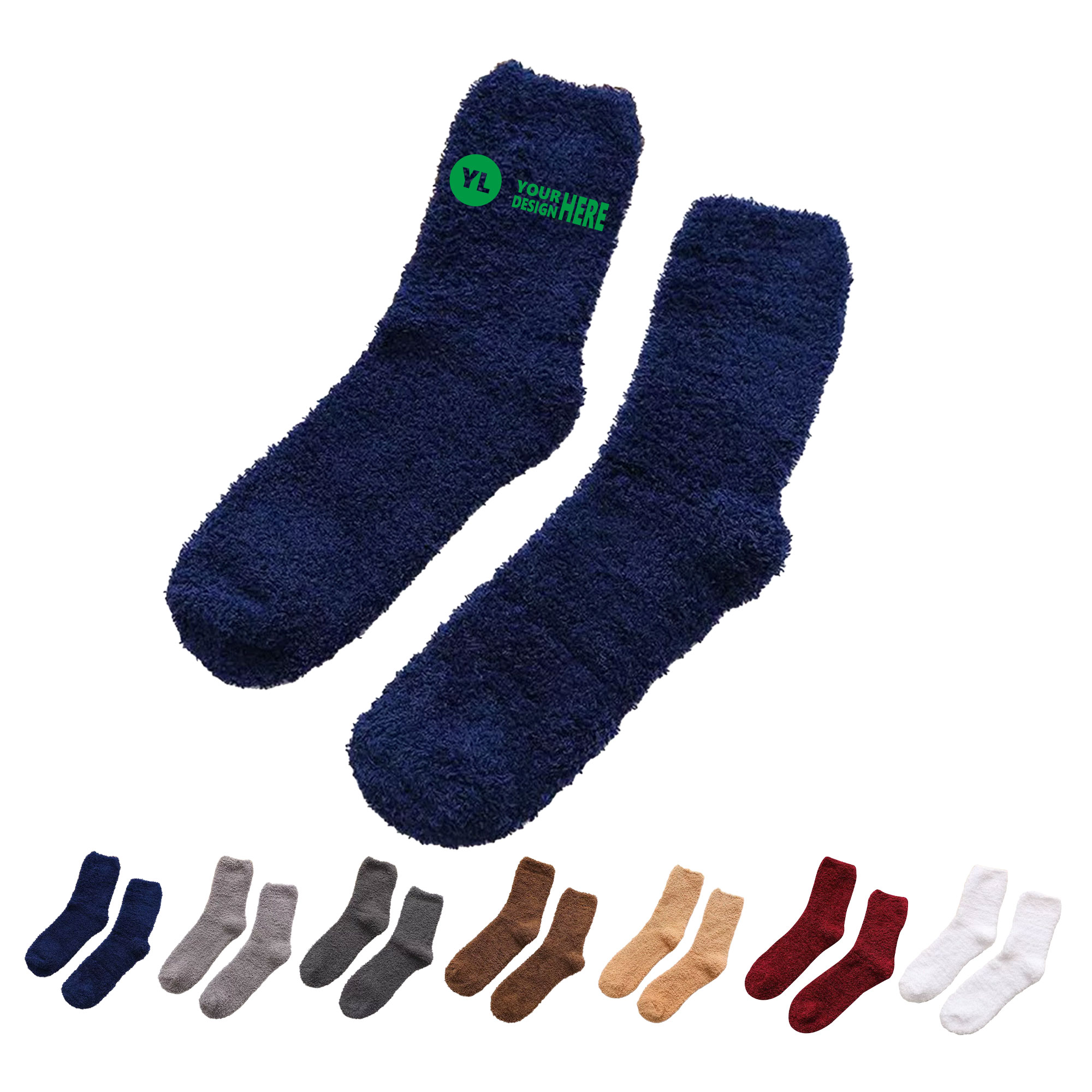 Warm Fleece Thick Winter Solid Socks 2
