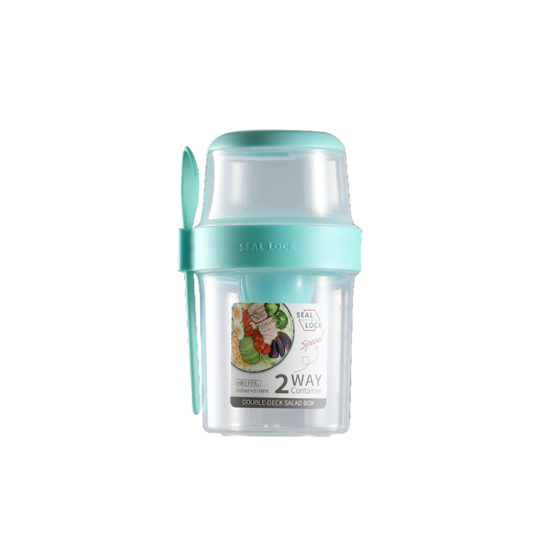 560Ml With 360Ml Double Layer Salad Cup 2