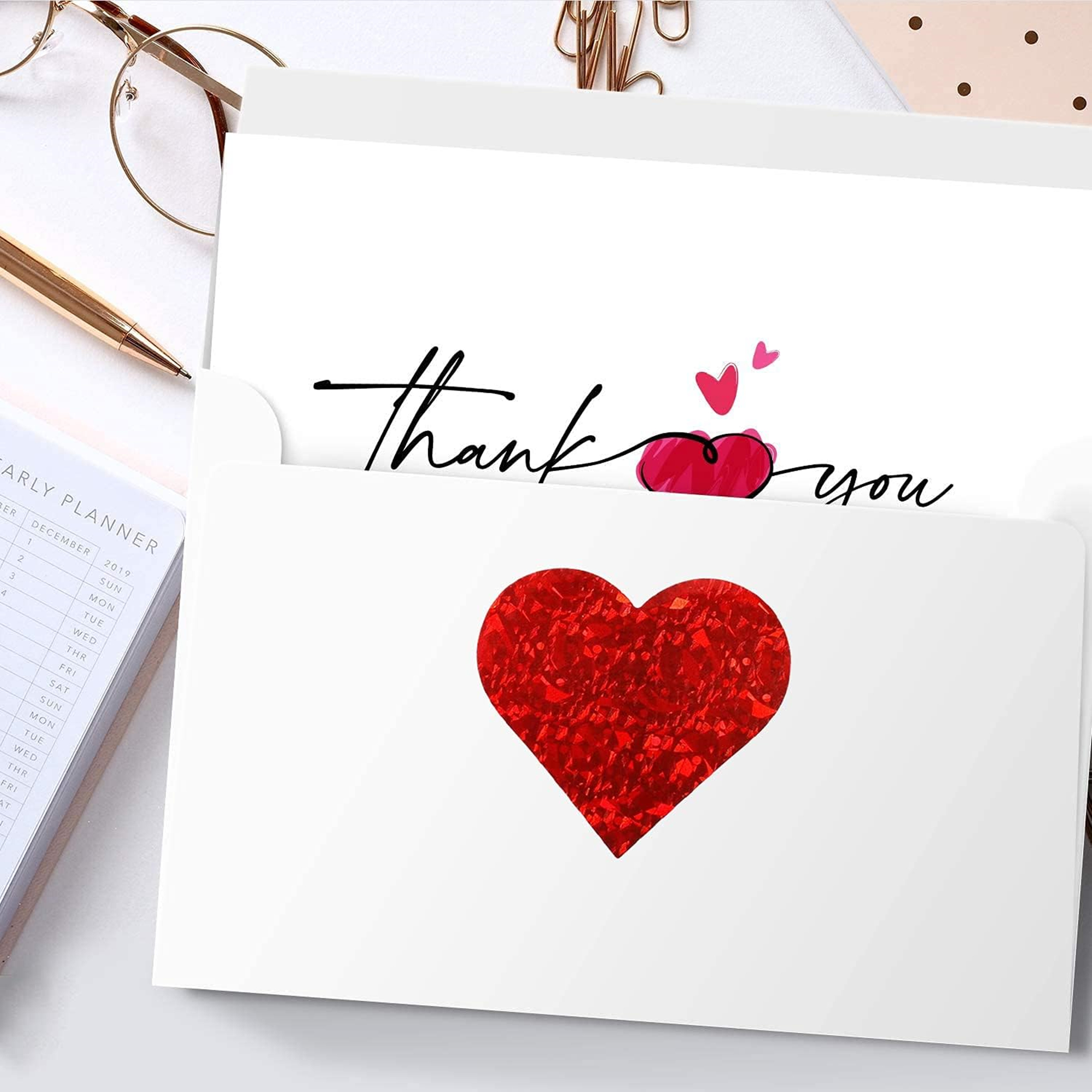 Valentines Glitter Red Heart Stickers 4