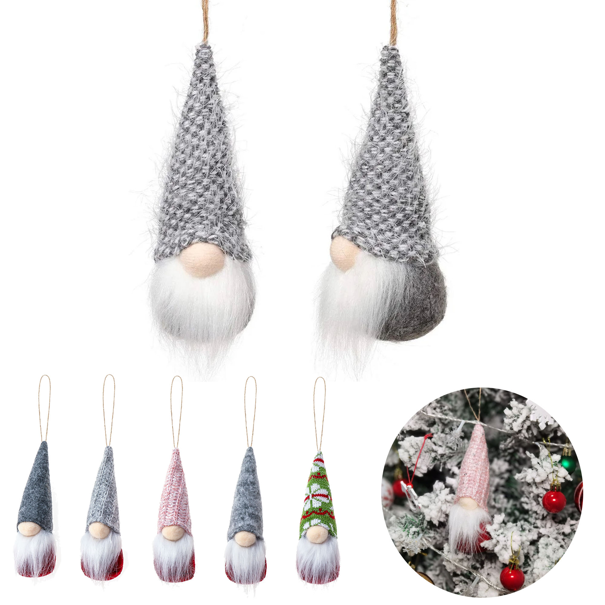 Christmas Tree Hanging Gnomes Ornaments 1