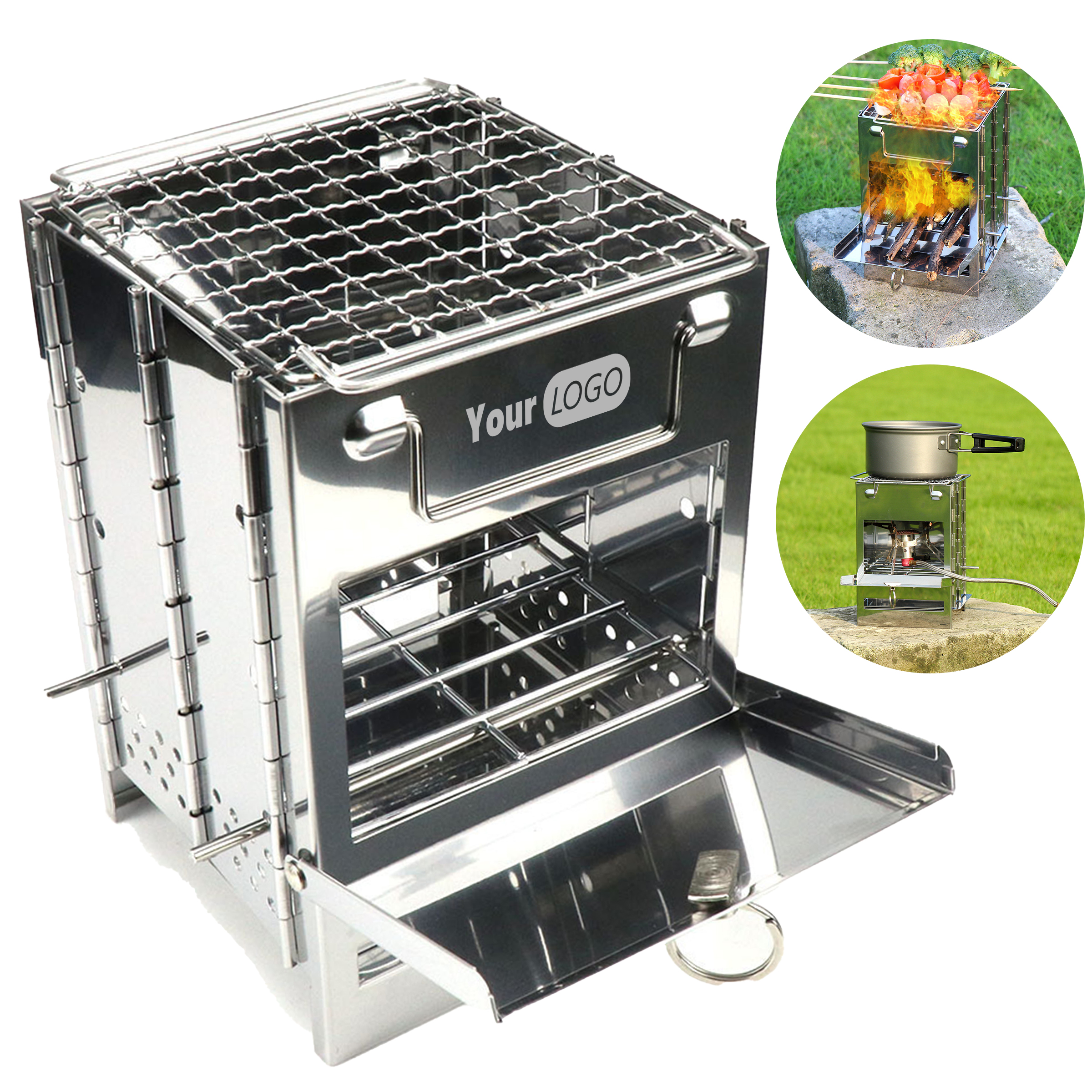 Stainless Steel Camping Firewood Stove 3