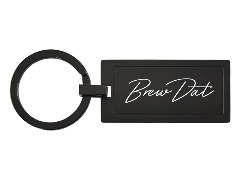 Matte Black Metal Keychain 1