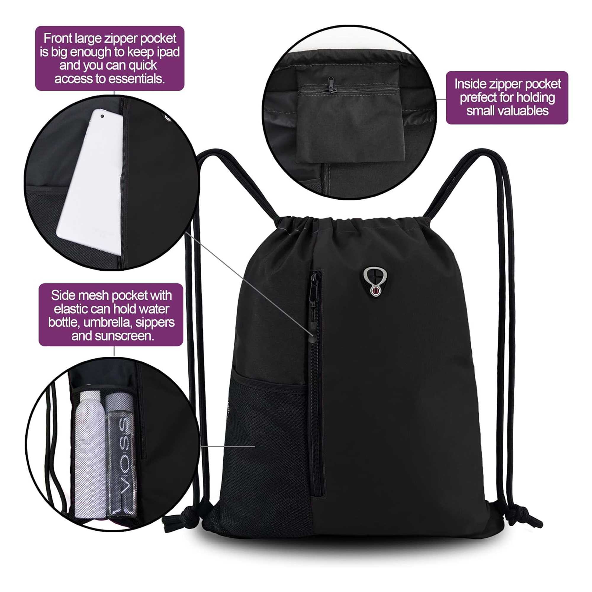 Large Size Drawstring Backpack 3