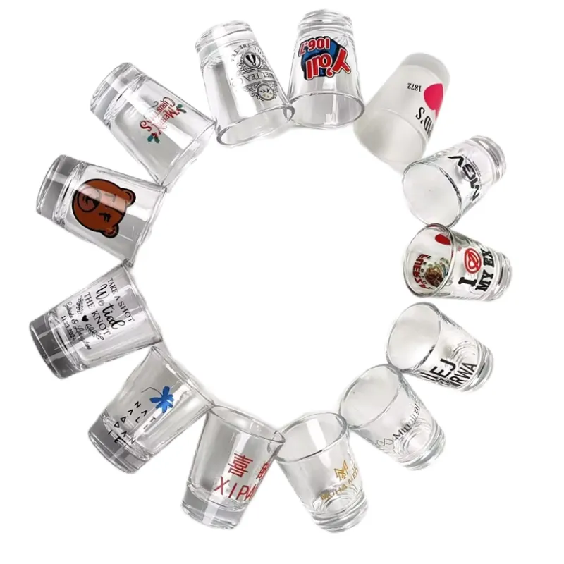 50 mL Shot Glasses Bulk Pack with Personalized Logo Lines 5