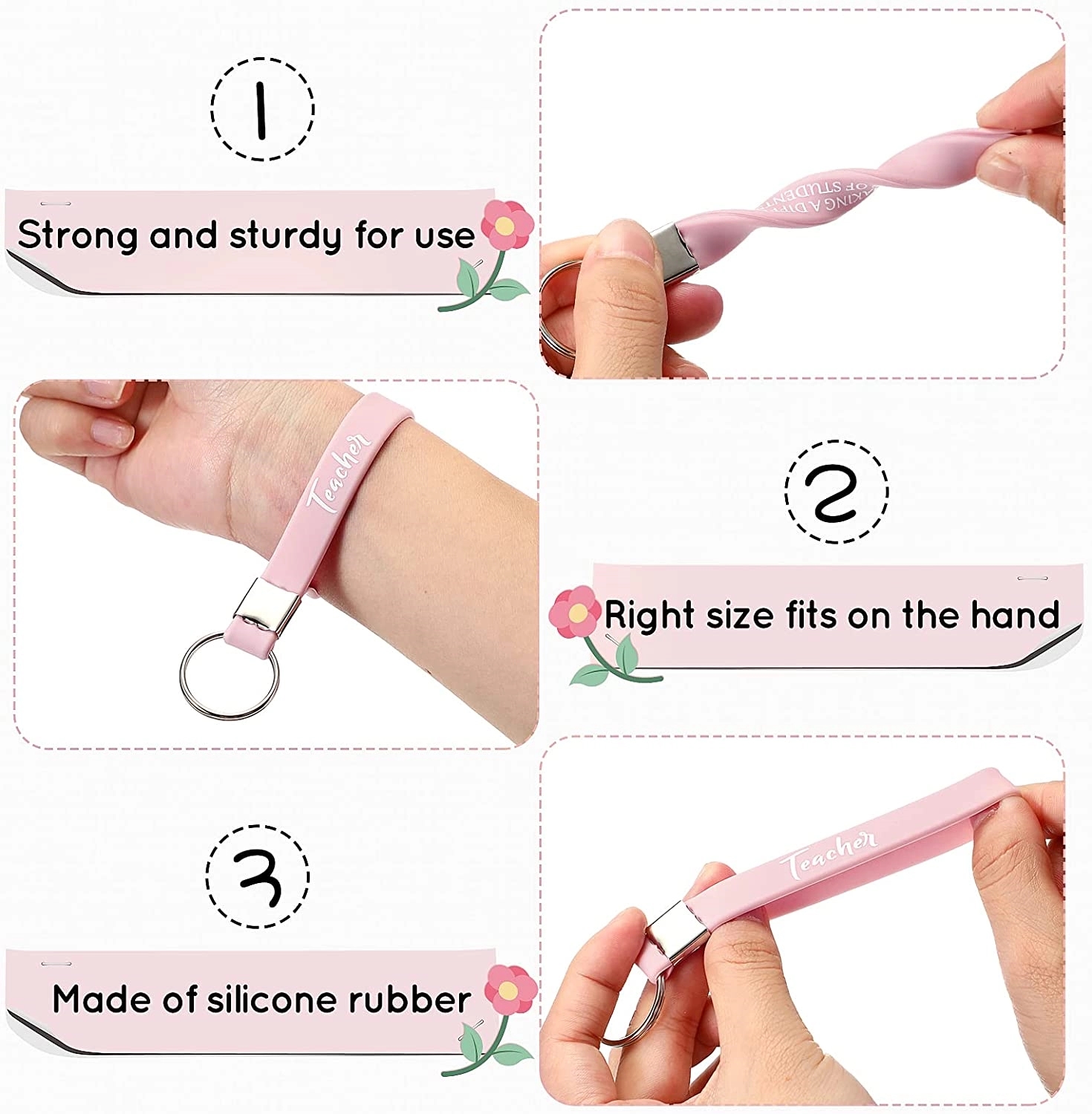 Silicone Wristband keychain 10
