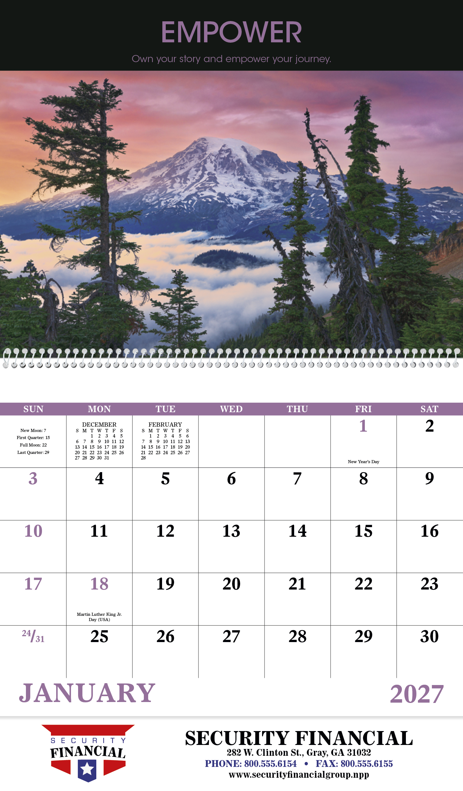 Good Value™ Motivations - Spiral Calendar 31