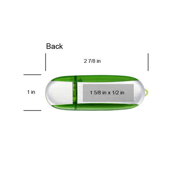 Lemont Brushed Aluminum Oval USB Simports