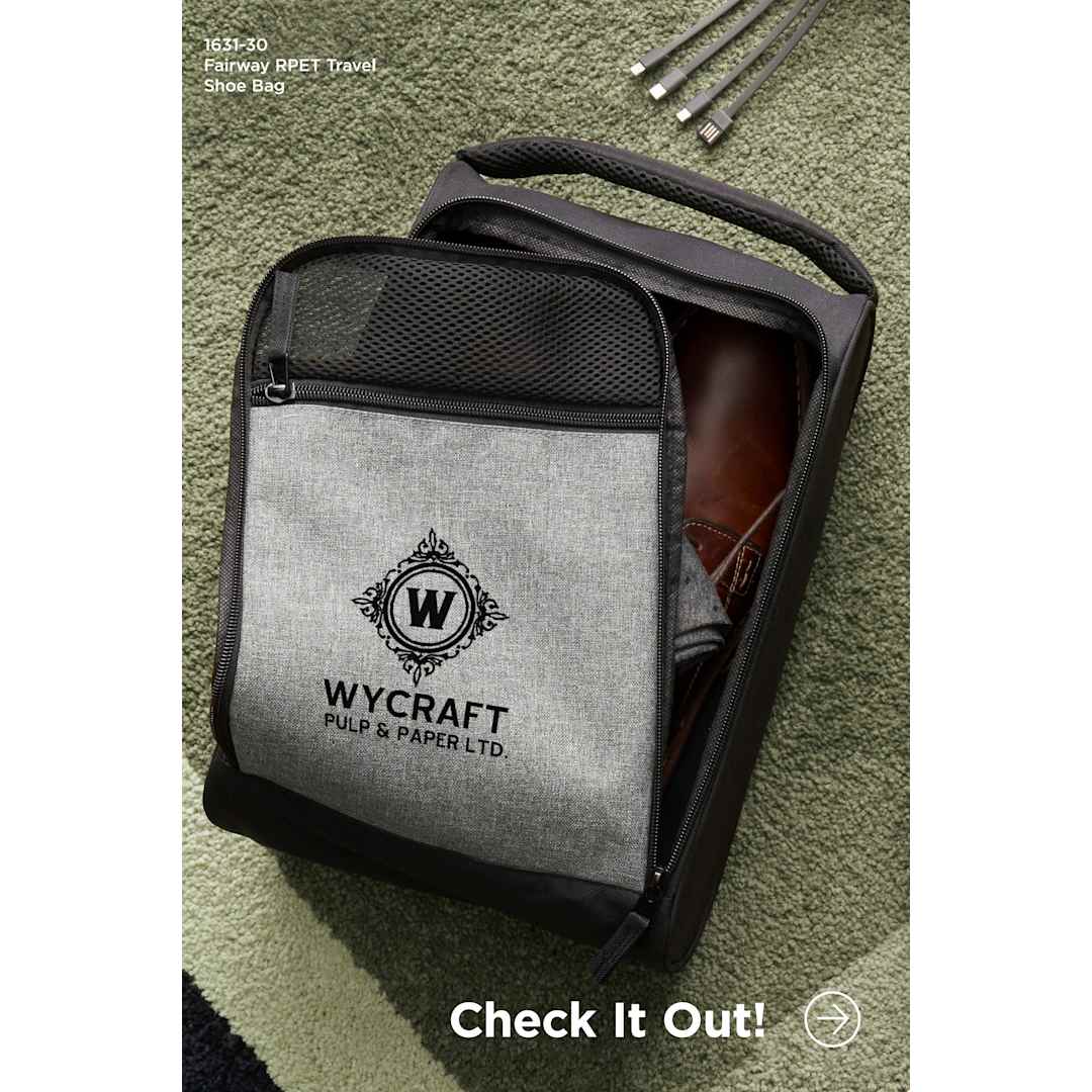 Fairway RPET Travel Shoe Bag, custom luggage with logo imprint 21