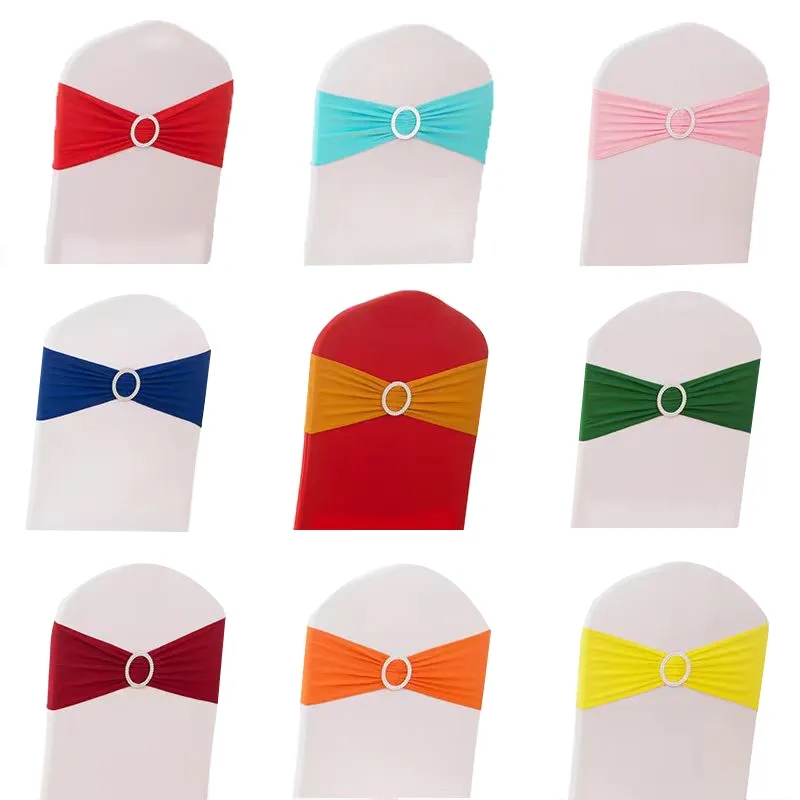 Spandex Chair Cover Band Elastic Ties for Wedding 3