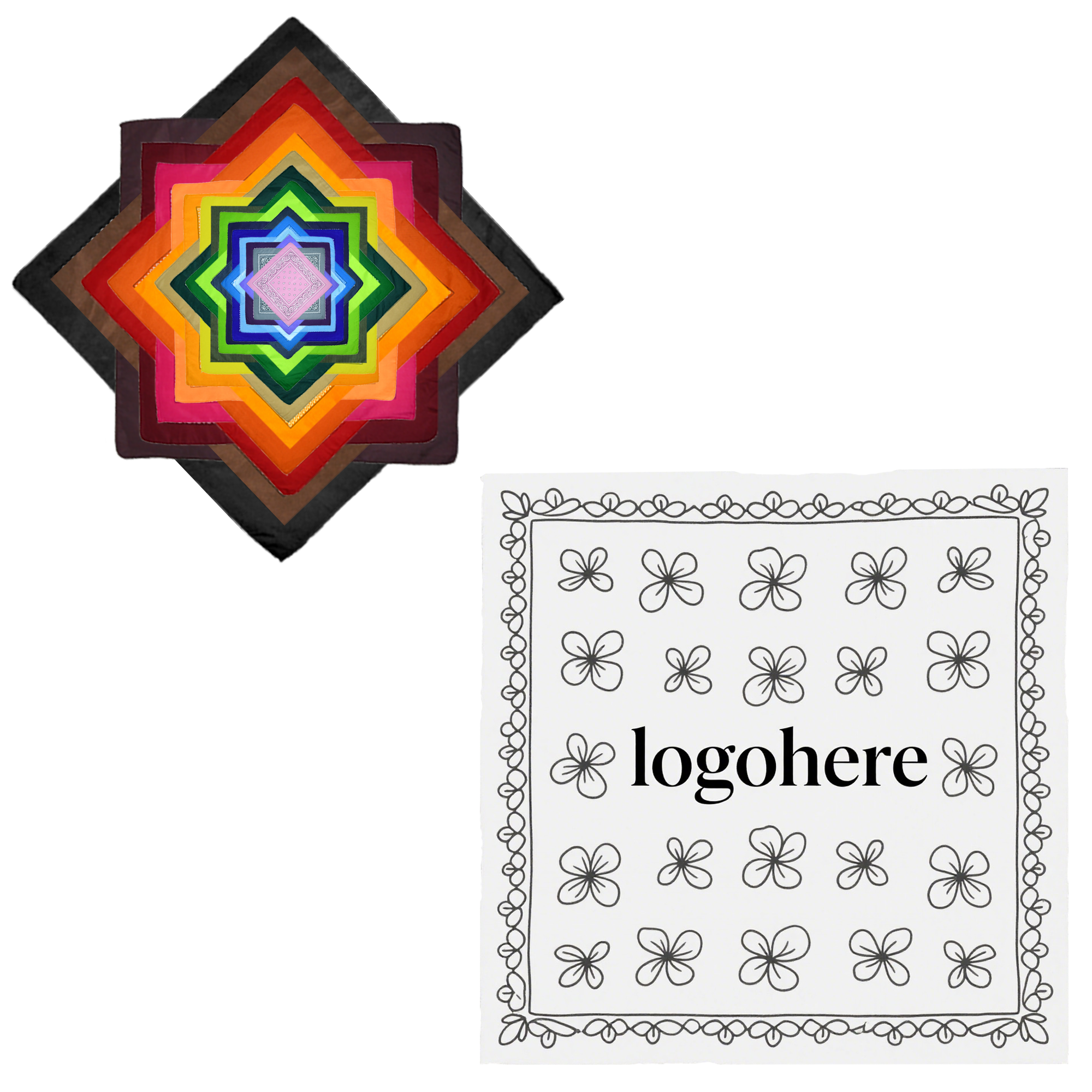 MOQ 100 pcs Breathable Polyester Bandana Scarf 2