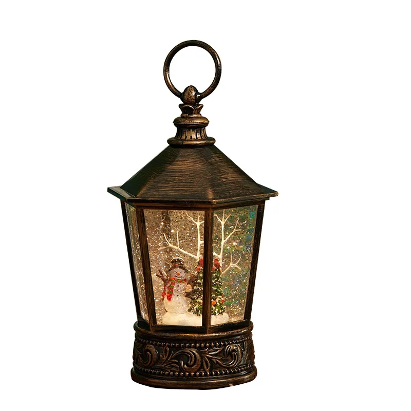 Christmas Music Box Crystal Lantern Ornaments 4
