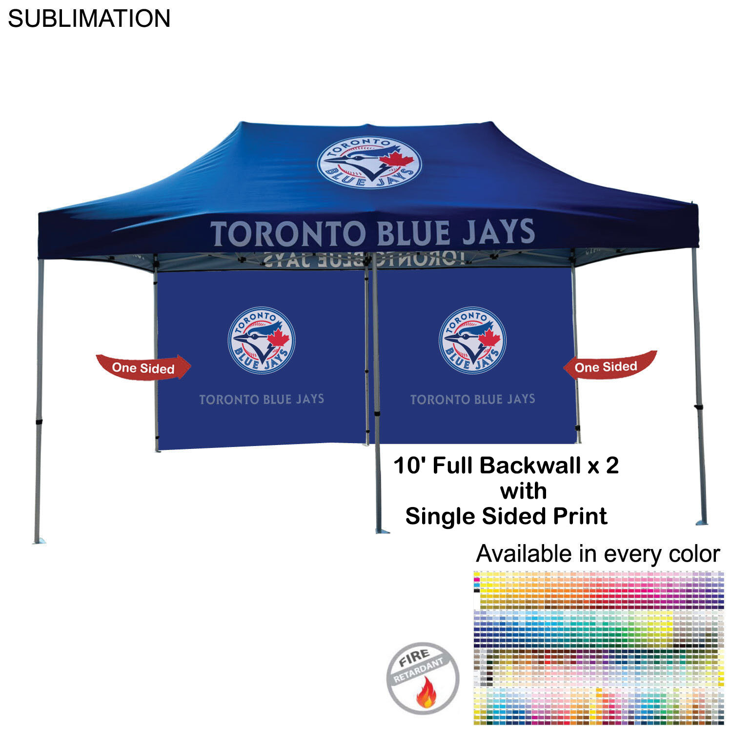 10' Back Wall for 10x20 Tent Kit, Sublimated, Single Sided Print 3