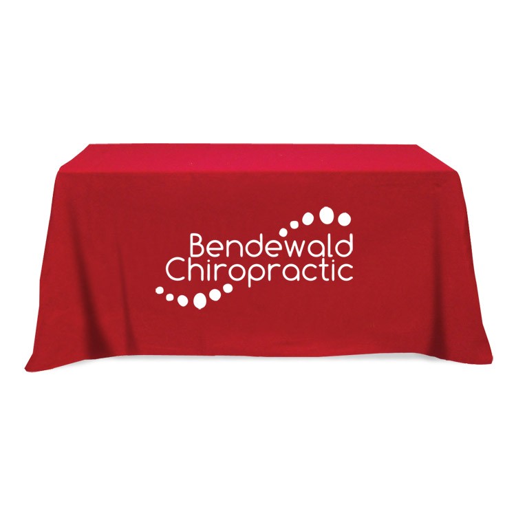 Flat 3-sided Table Cover - fits 6 foot standard table: Poly-Cotton 2