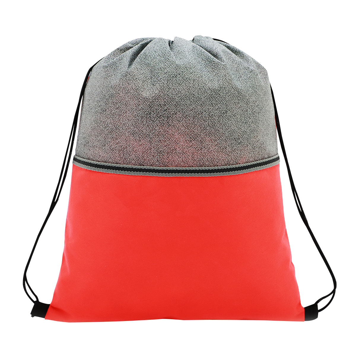 Color Basics Heathered Non-Woven Drawstring Bag 6