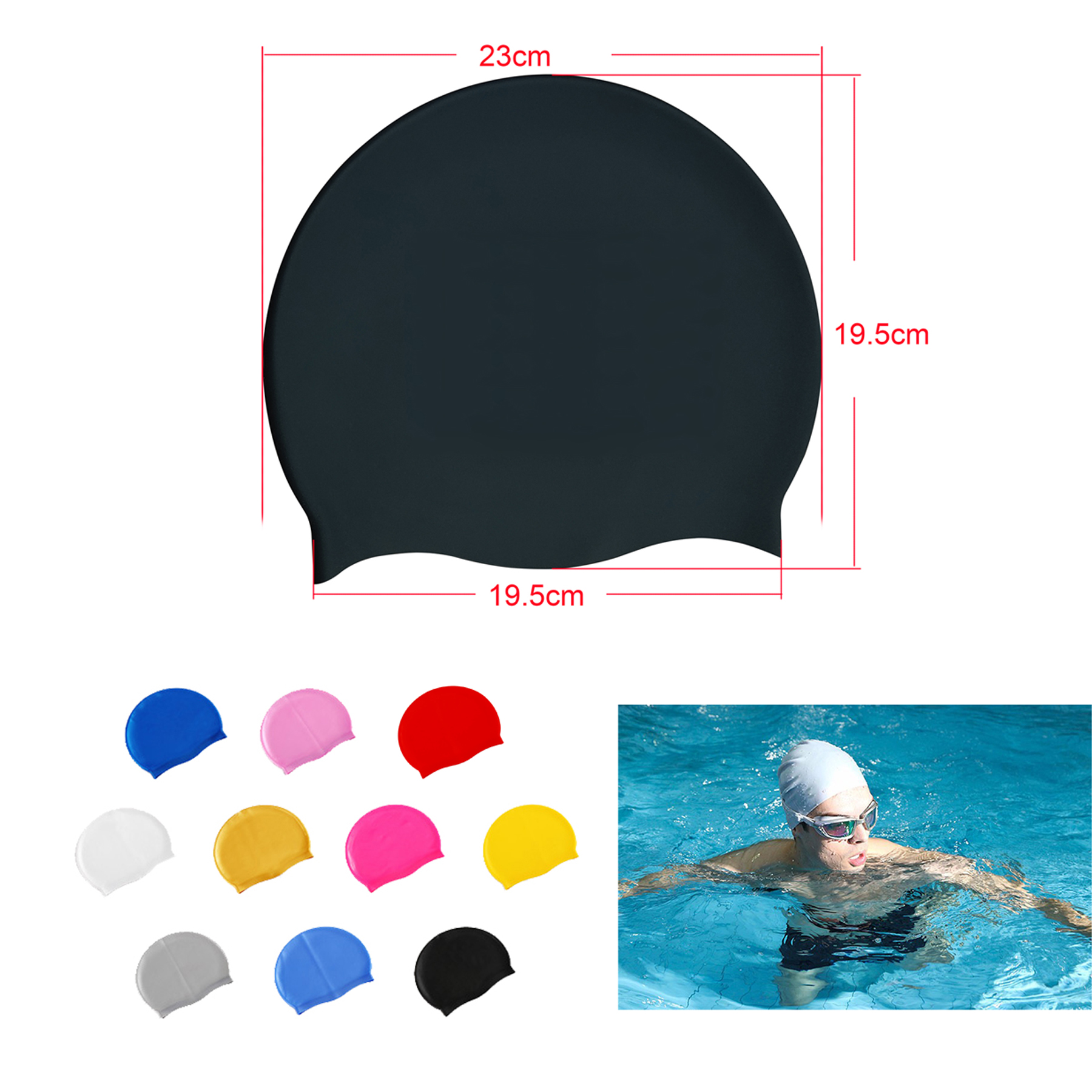 Adult Silicone Swim Cap 1