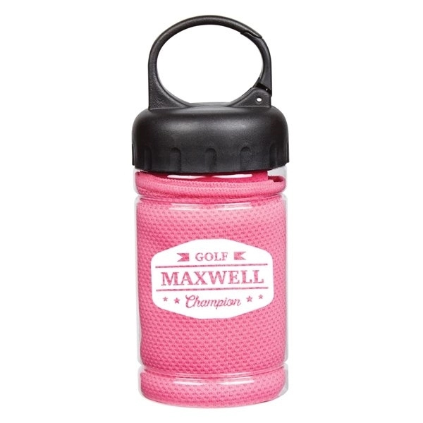 COOLING TOWEL IN CARABINER CASE 1