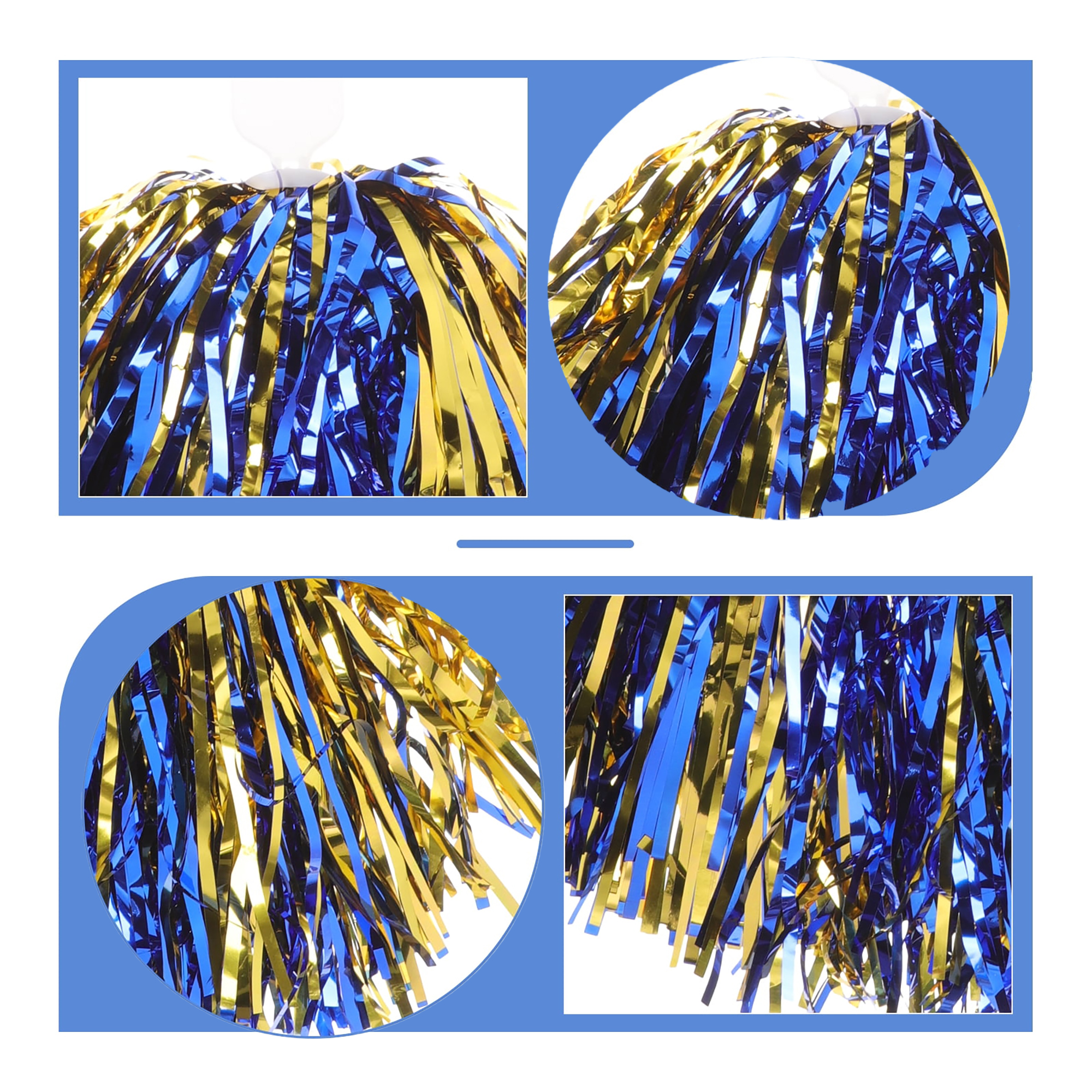 Colorful Cheerleader Poms with Plastic Handle 5