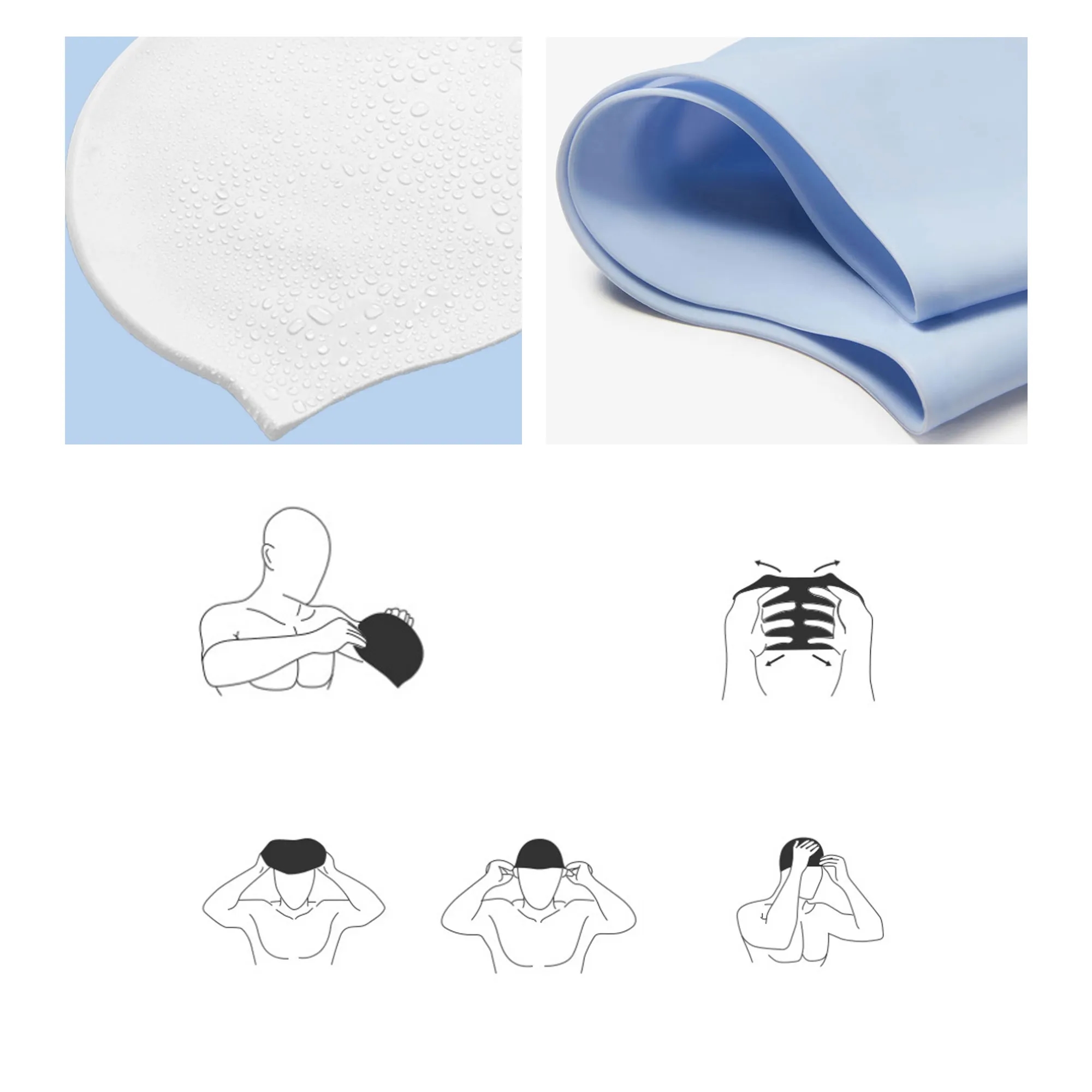 Professional Silicone Waterproof Swimming Cap 2