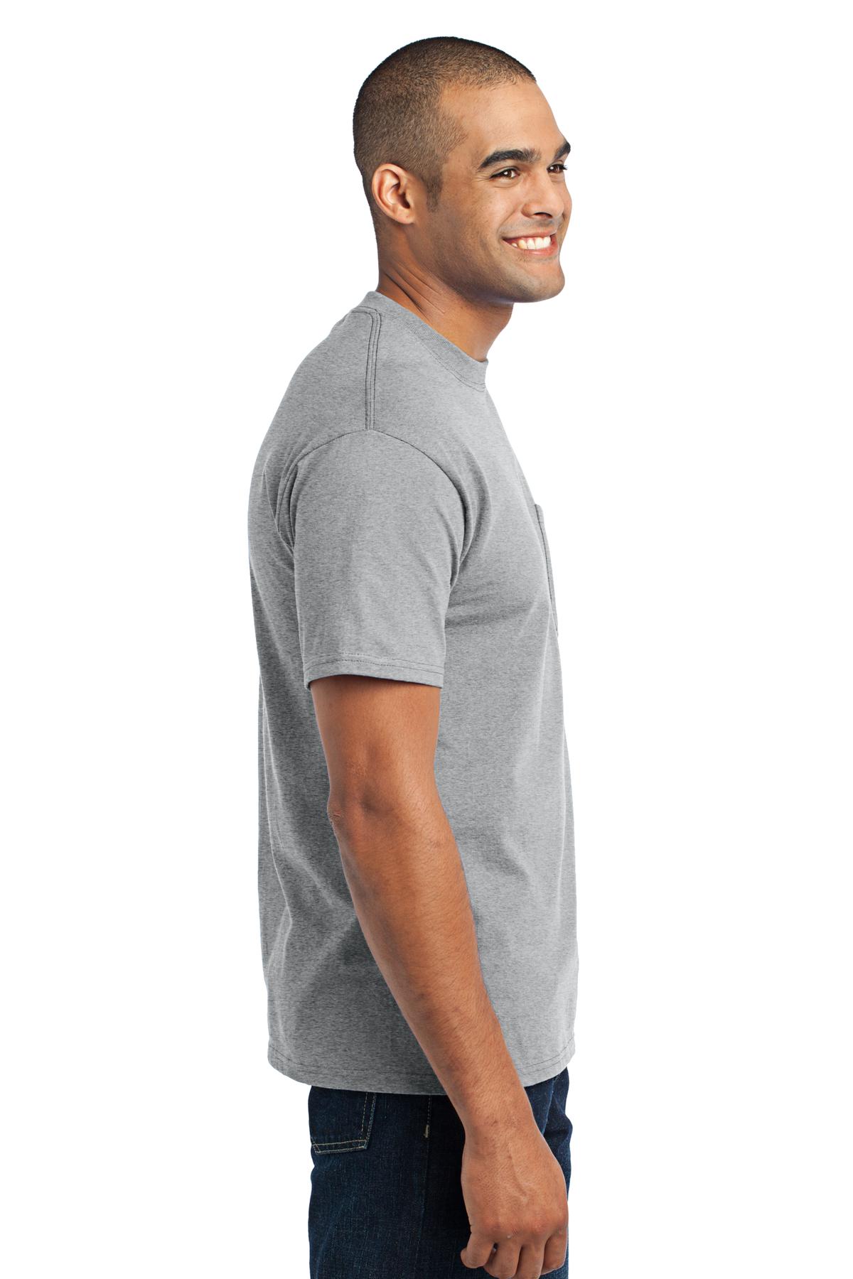 Port & Co Core Blend Pocket Tee. PC55P 25